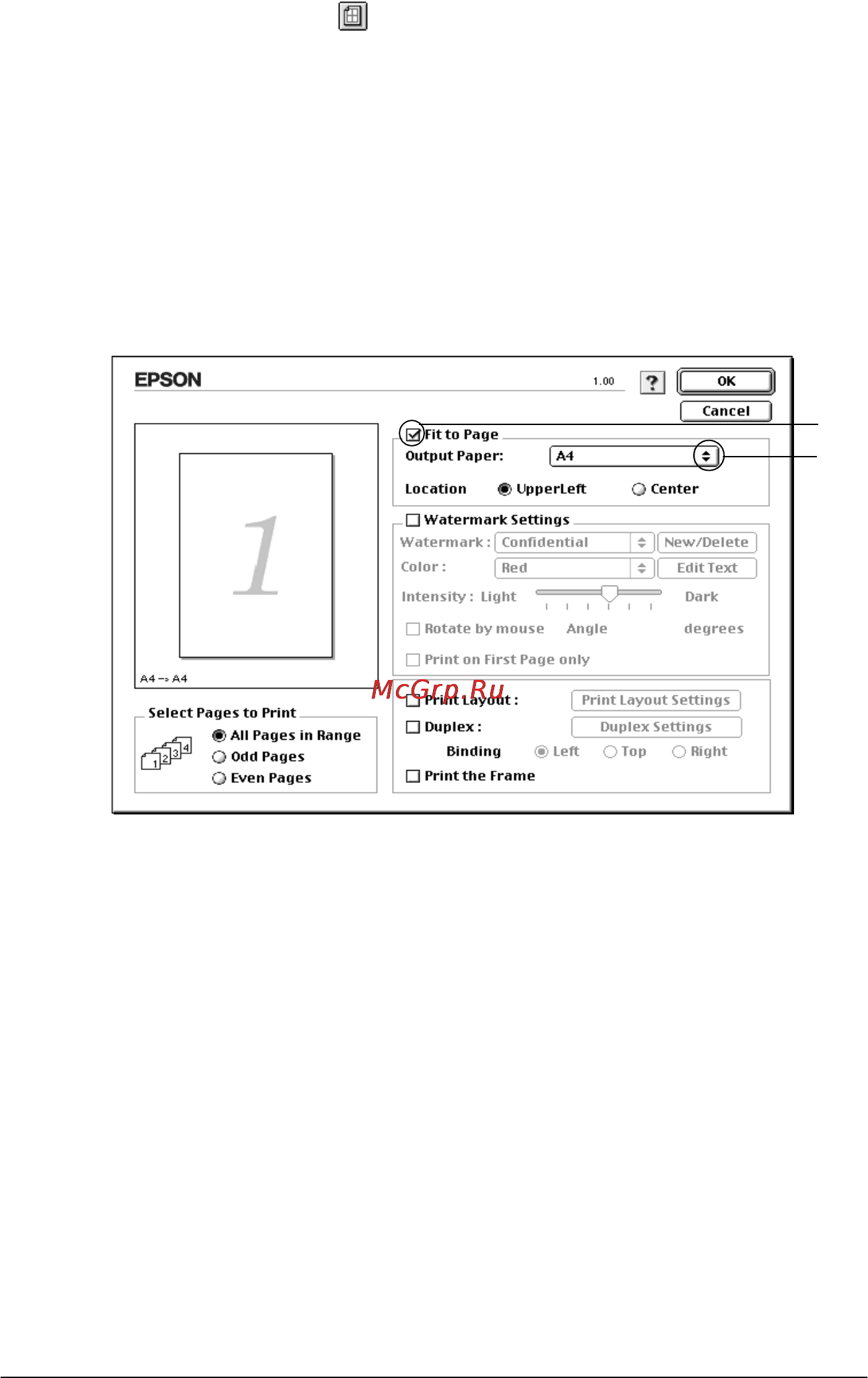 Epson AcuLaser C1100 [102/306] Настройка режима печати