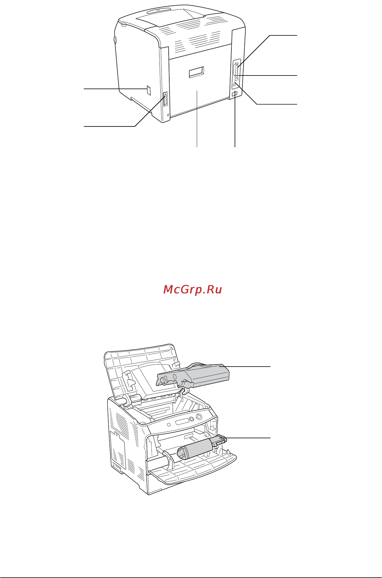 Epson AcuLaser C1100 [12/306] Внутренние элементы принтера