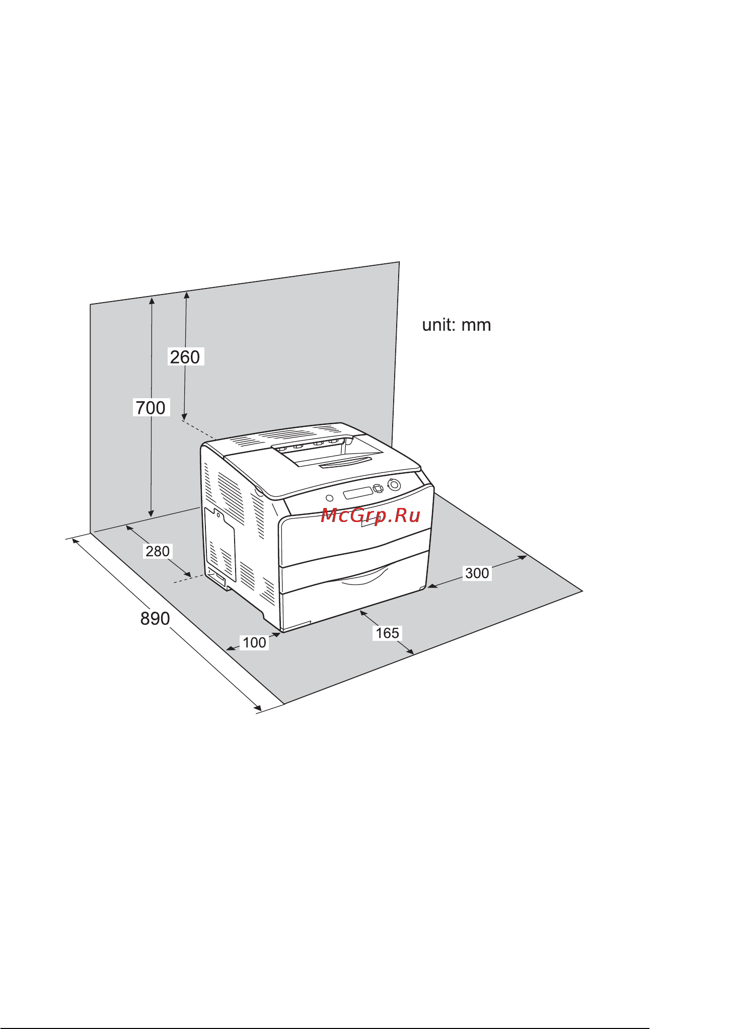 Epson AcuLaser C1100 [181/306] Выбор места для установки принтера
