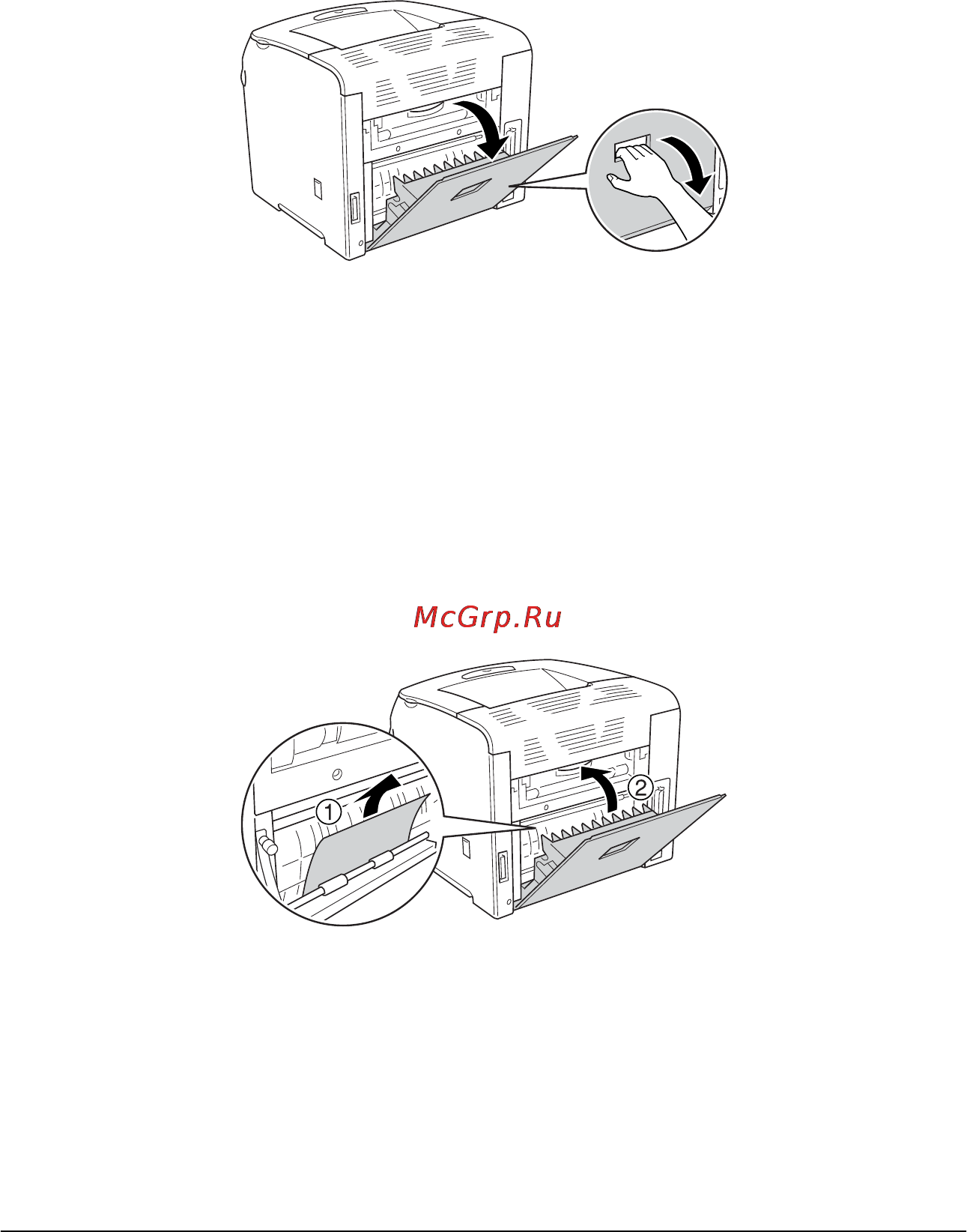 Epson AcuLaser C1100 [190/306] Замятие e крышка e