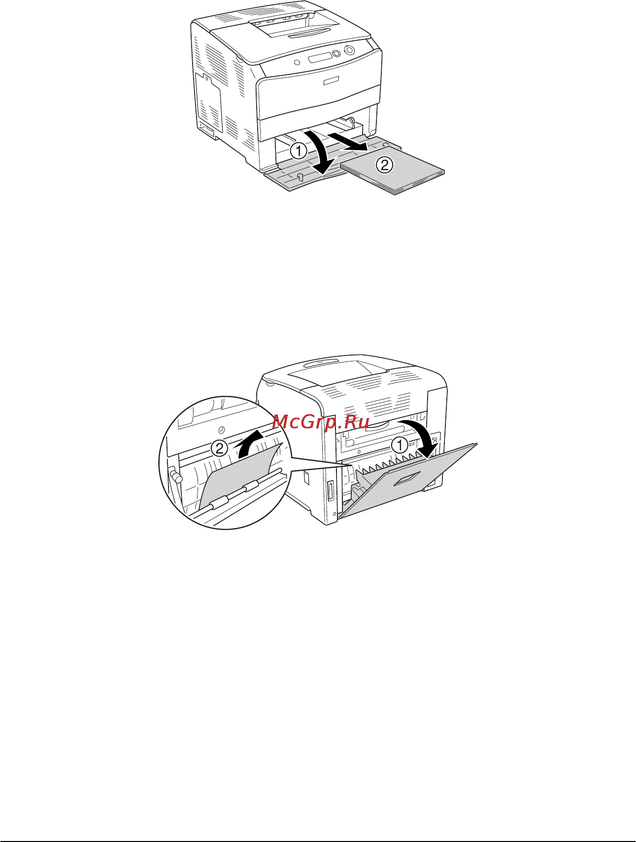 Epson AcuLaser C1100 [200/306] Если в мц лотке застряла пленка