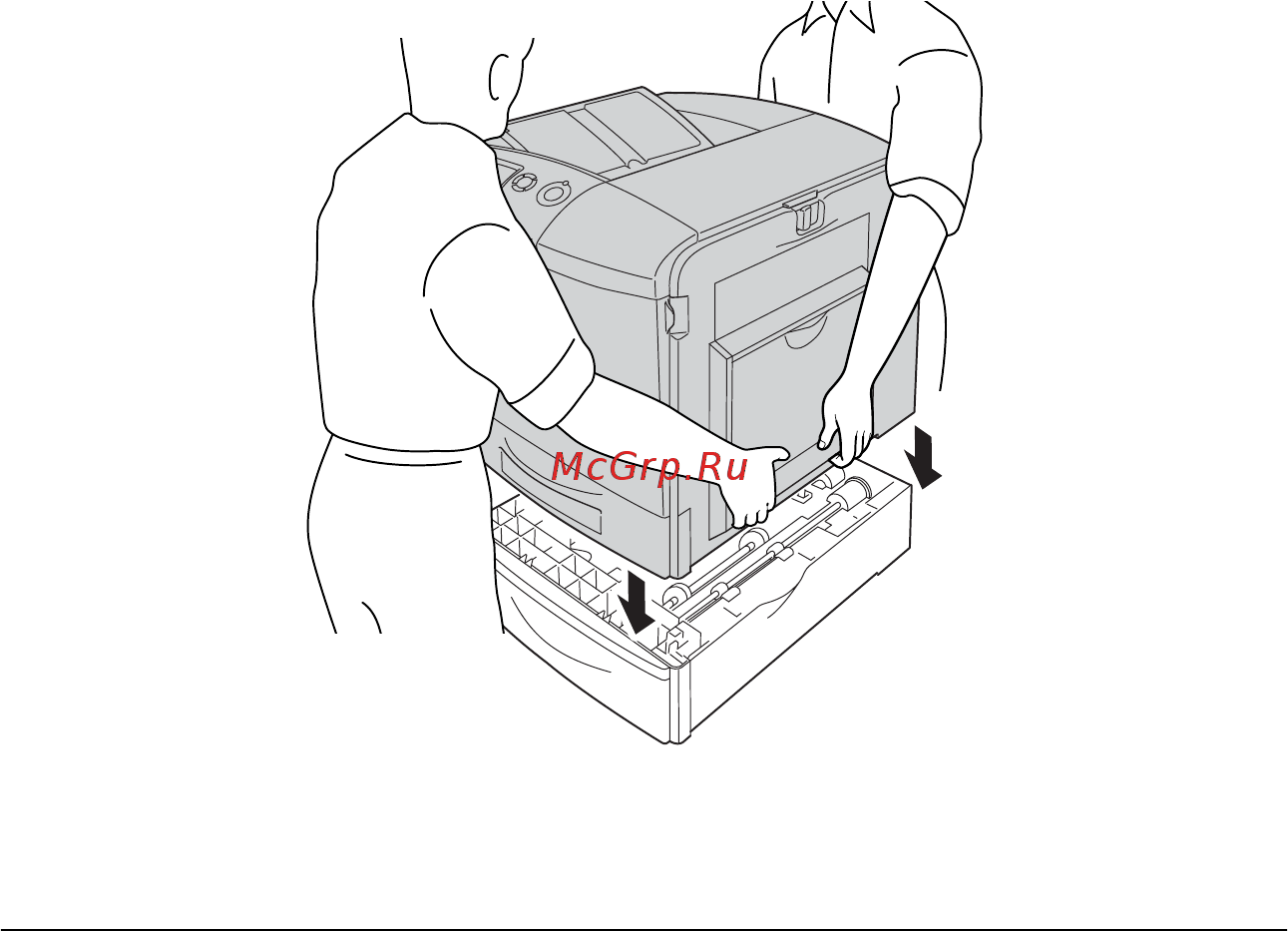 Epson AcuLaser 2600 [306/487] Установка дополнительного кассетного лотка