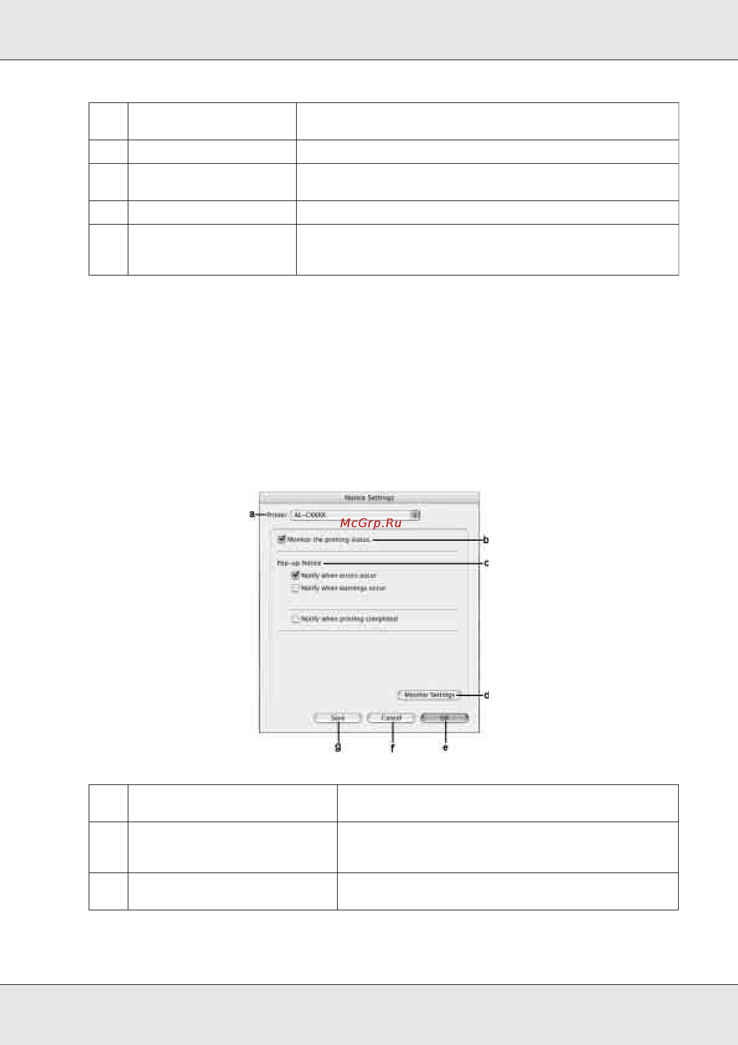 Epson AcuLaser C3800 [153/322] Окно notice settings настройки уведомлений
