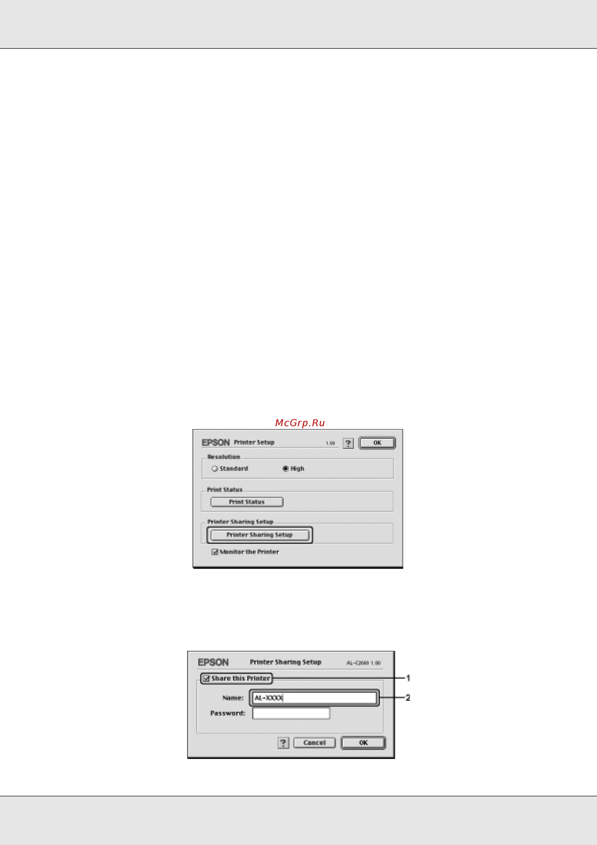 Epson AcuLaser C3800 [158/322] Для пользователей mac os 9