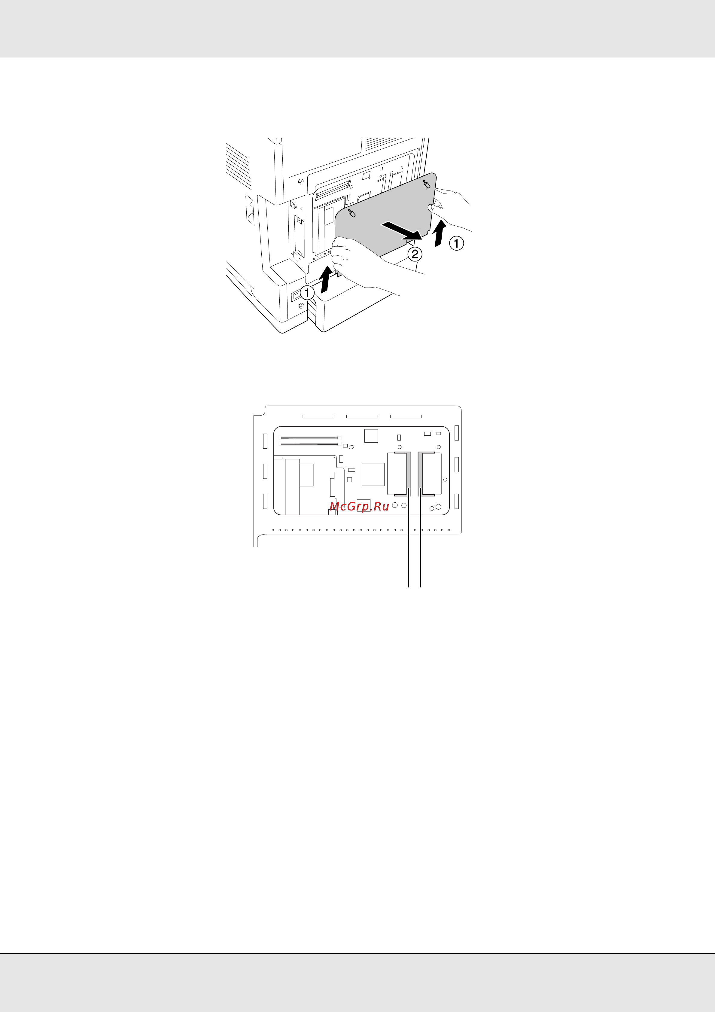 Epson AcuLaser C3800 [245/322] Удалите рамку разъема для дополнительных модулей