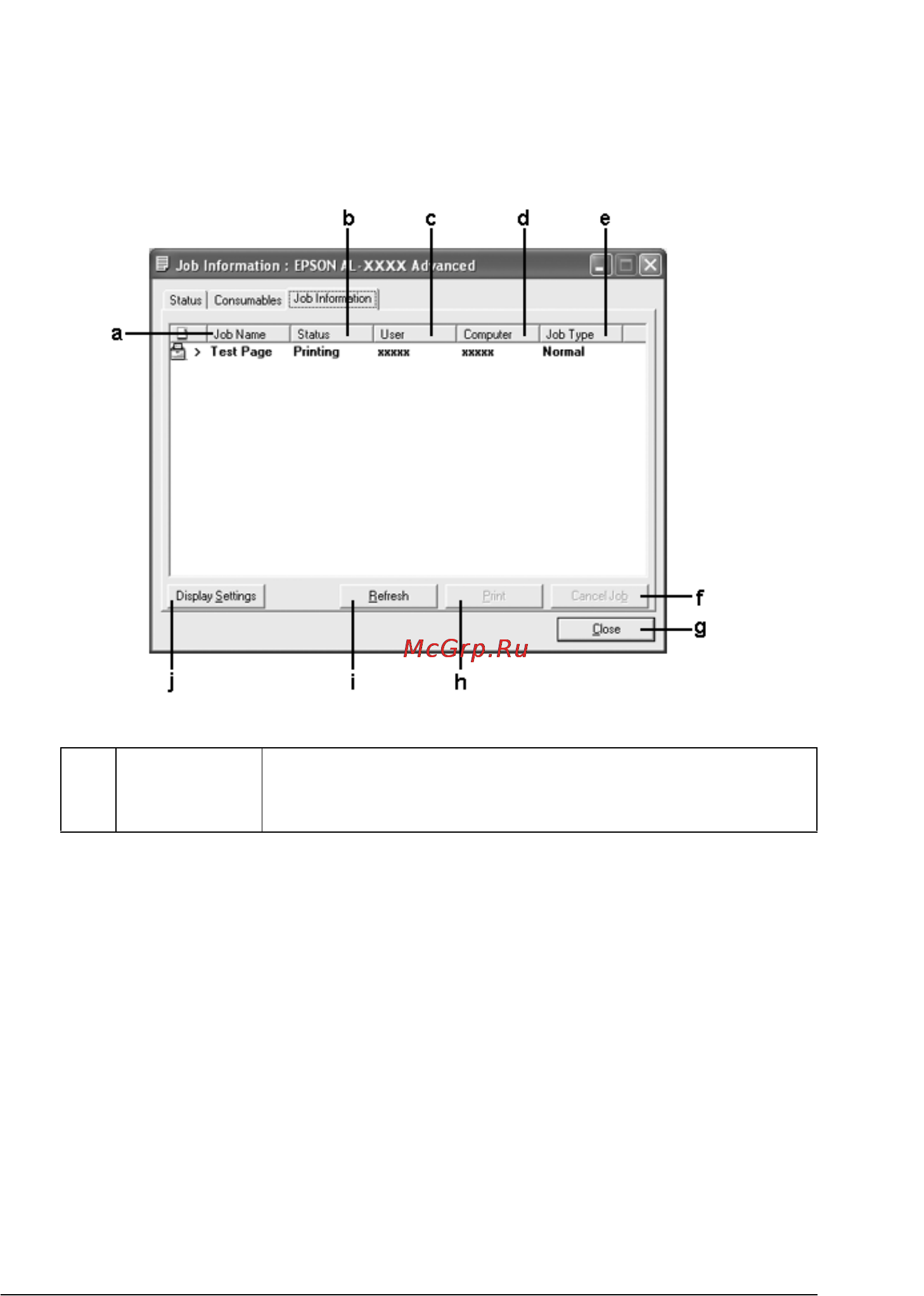 Epson AcuLaser C4200 [119/489] Сведения о заданиях