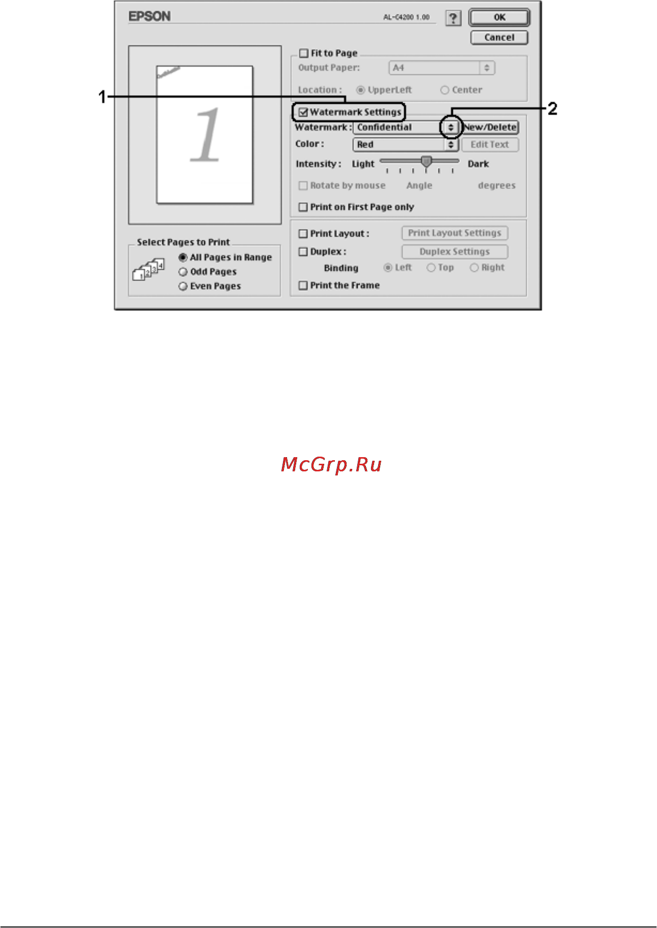 Epson AcuLaser C4200 [166/489] R4cf840 ред d user s guide