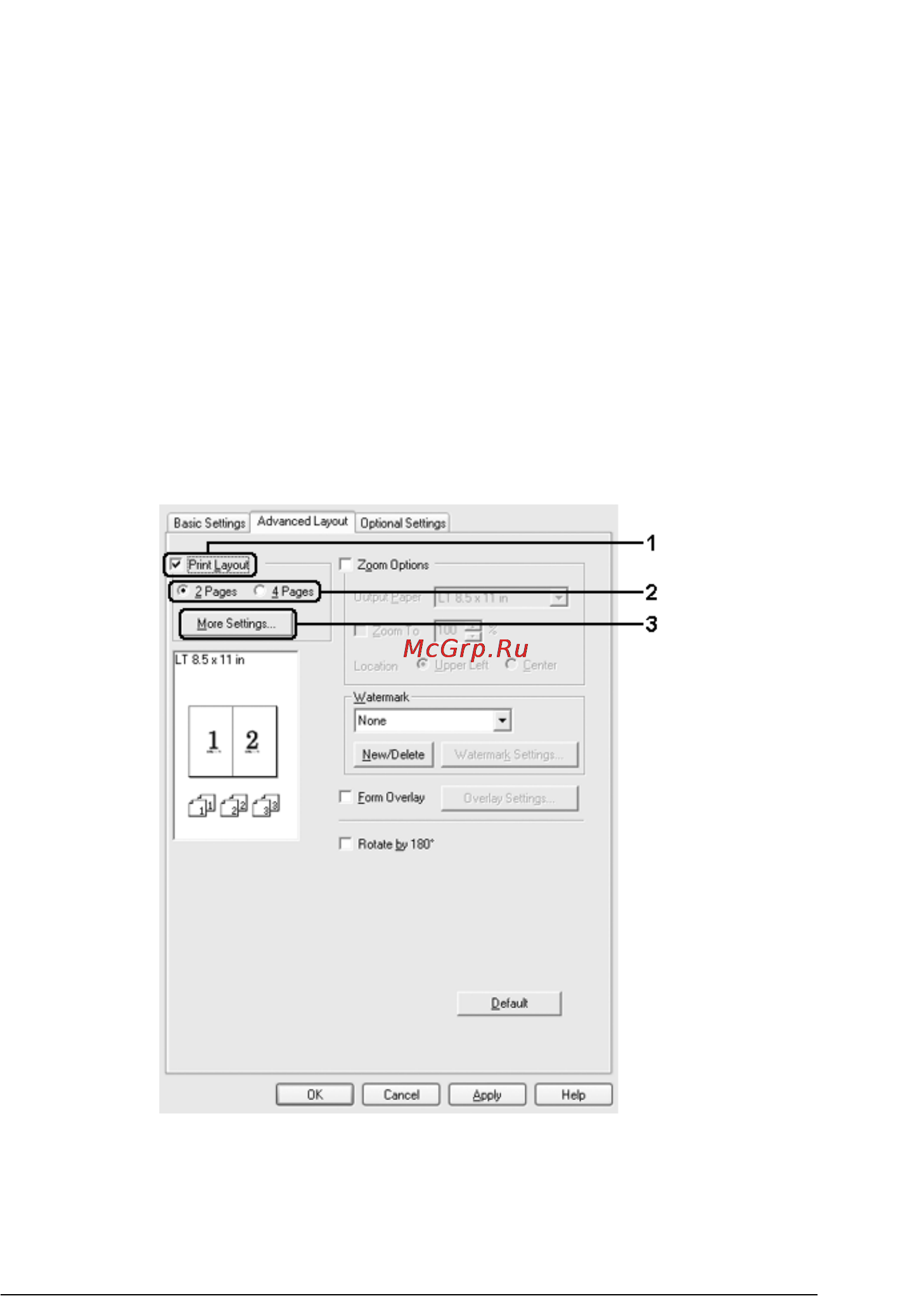 Epson AcuLaser C4200 [79/489] Настройка режима печати