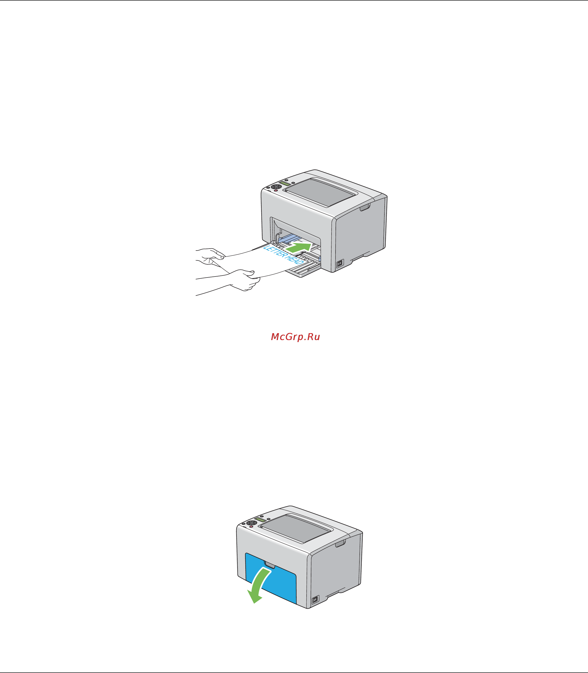 Epson AcuLaser C1750N [114/242] Загрузка носителей в приоритетный податчик листов psi
