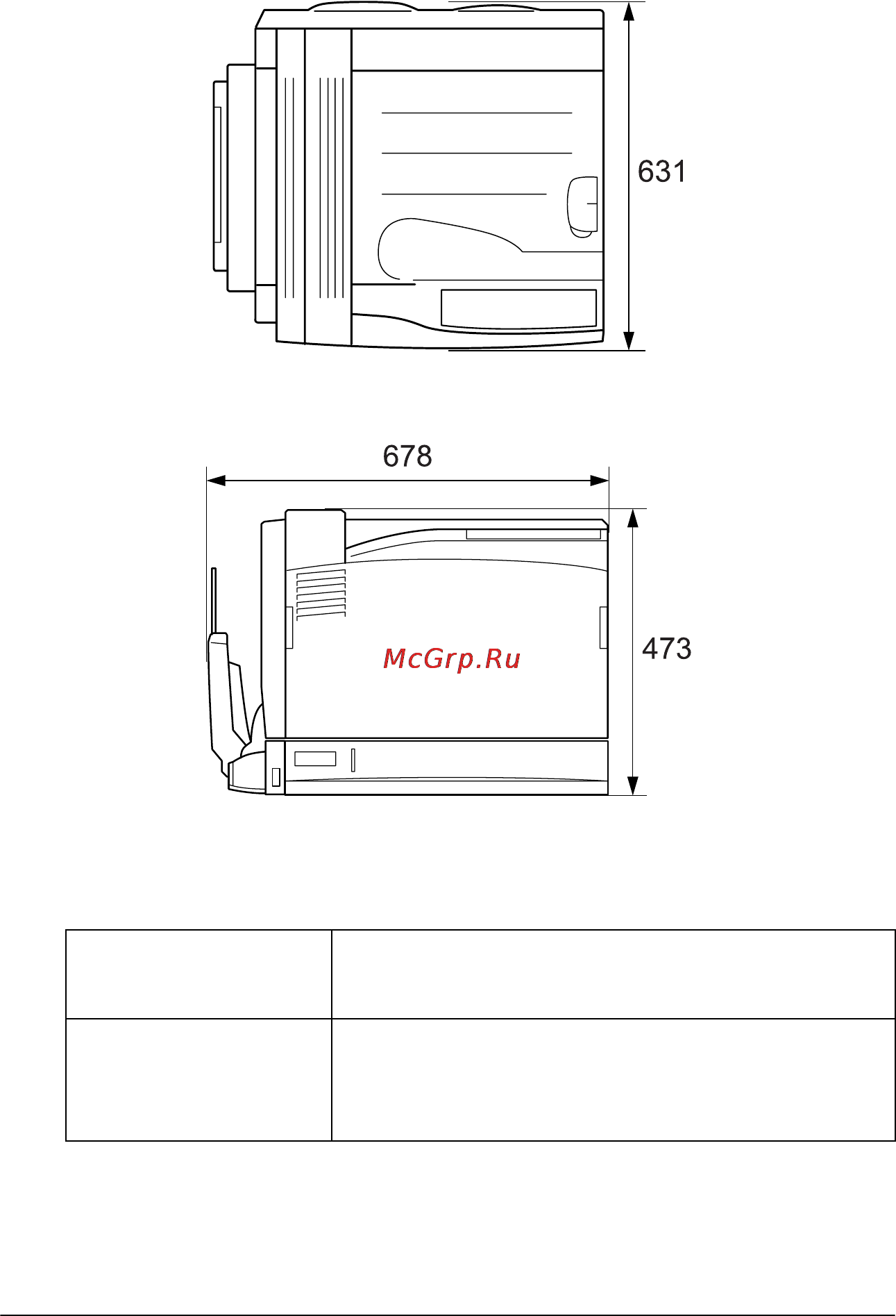 Epson AcuLaser C9100 [348/462] Механические характеристики
