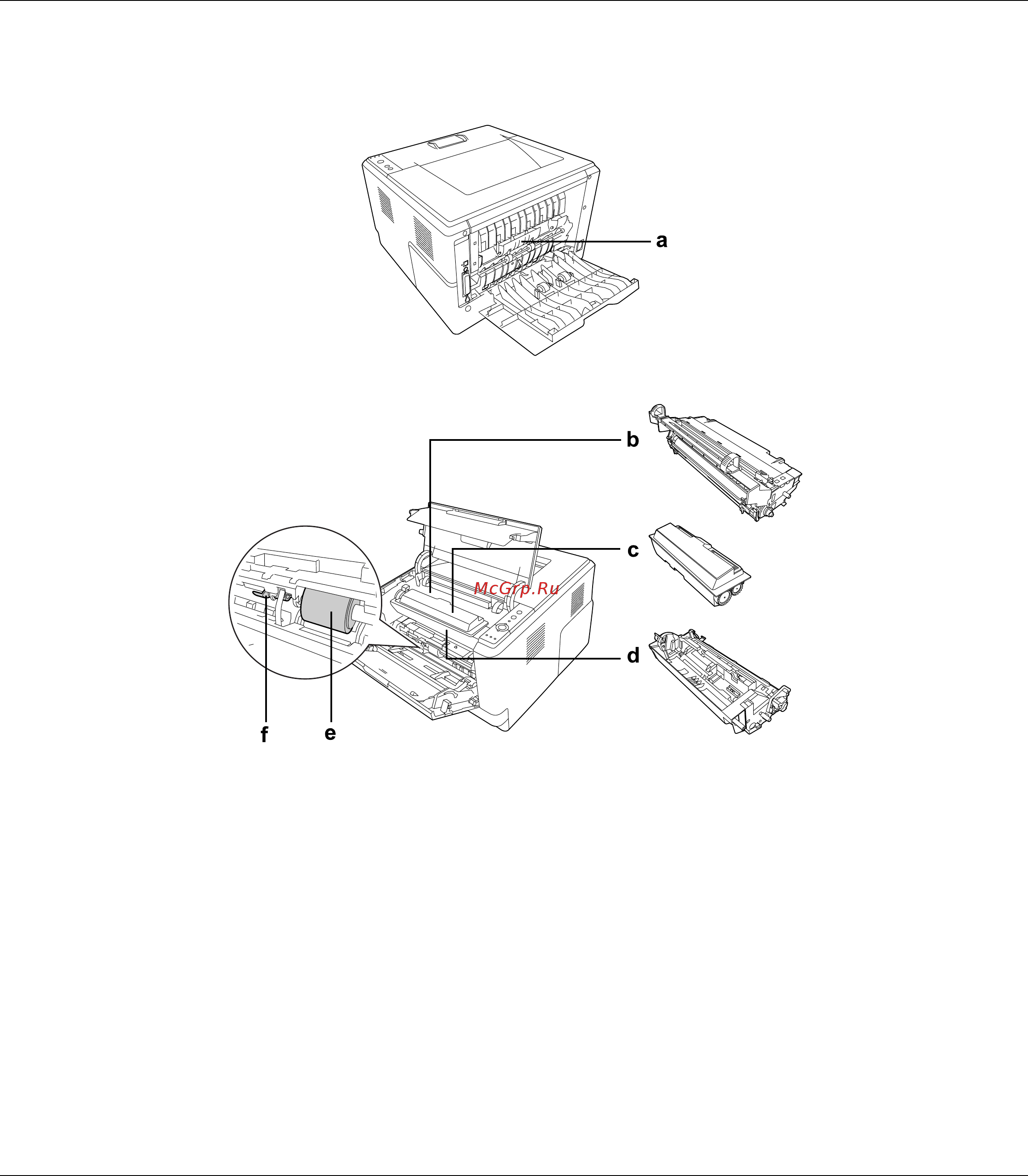 Epson AcuLaser M2300 [23/179] Внутренние элементы принтера