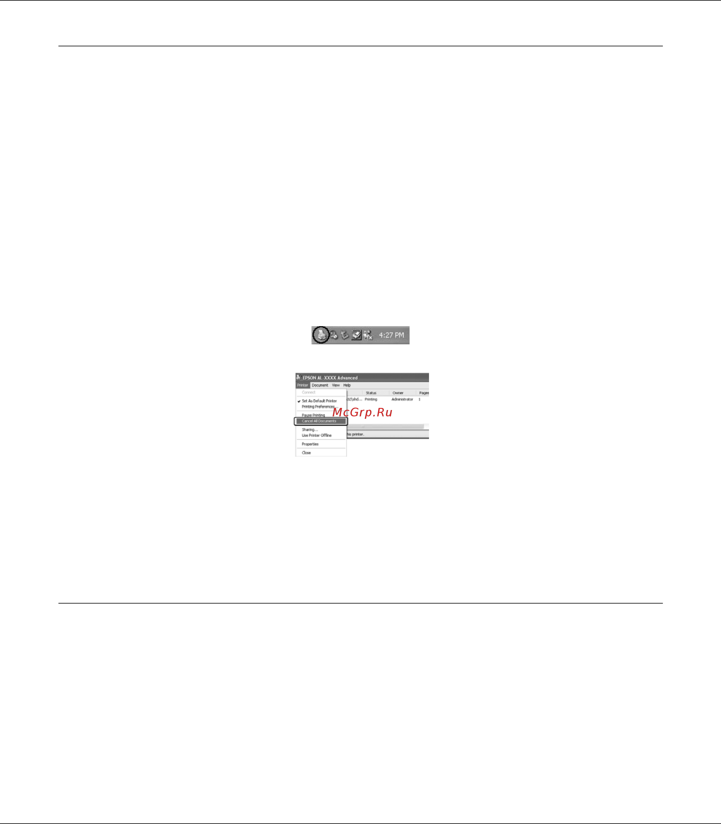 Epson AcuLaser M2300 [40/179] Отмена печати