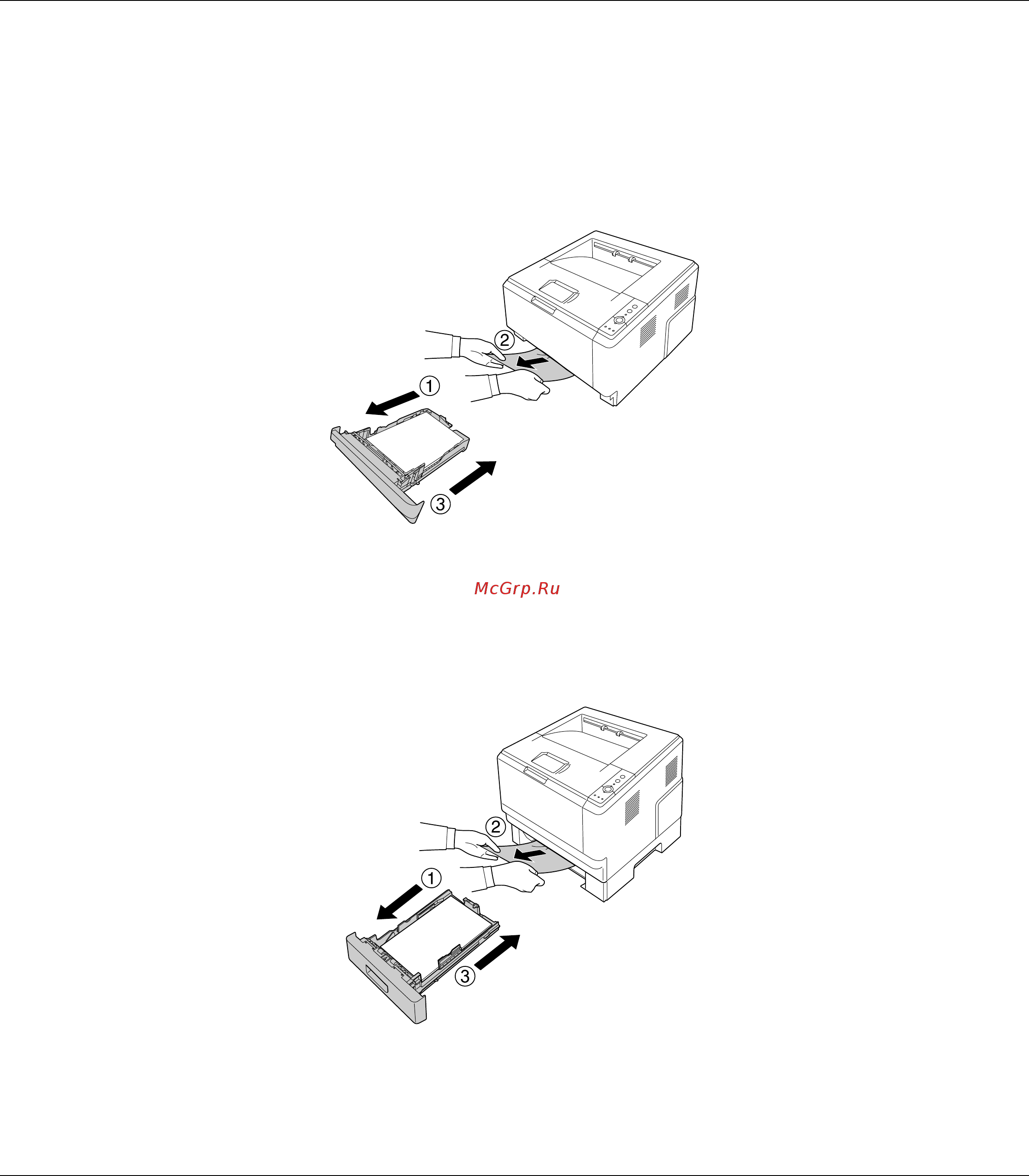 Epson AcuLaser M2300 [87/179] Замятие бумаги в районе кассетного лотка на 250 листов