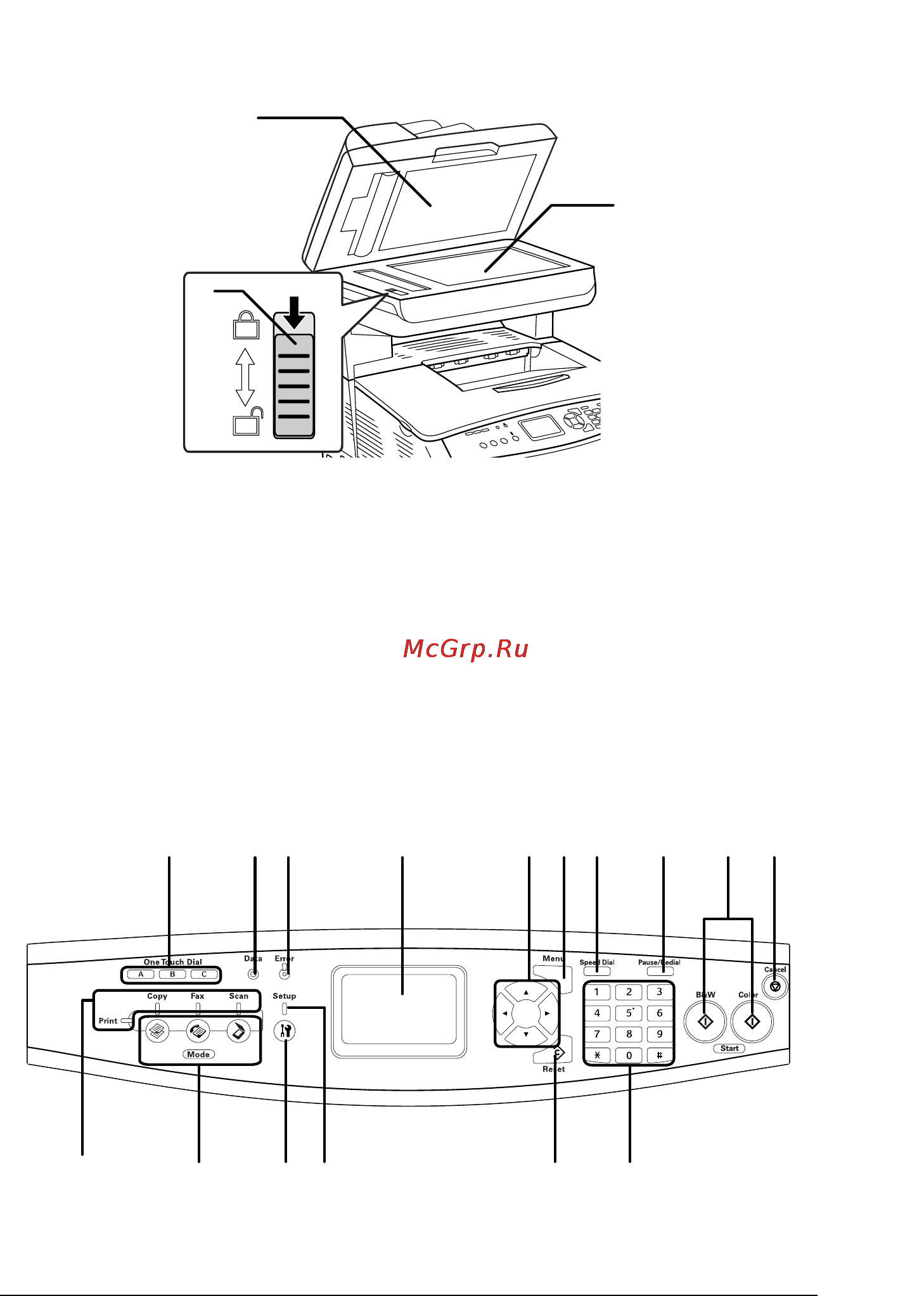 Epson AcuLaser CX11N [25/531] Элементы сканера