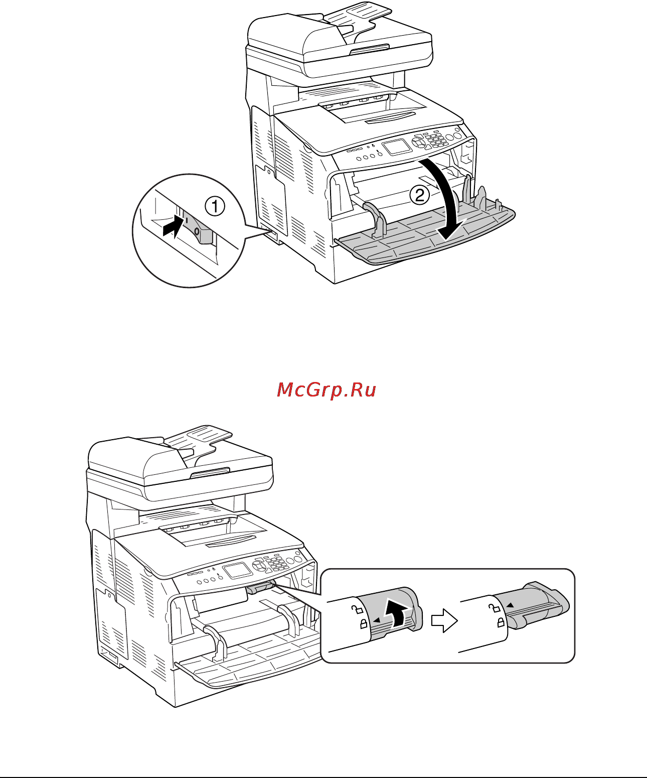 Epson AcuLaser CX11N [364/531] Замена картриджа с тонером