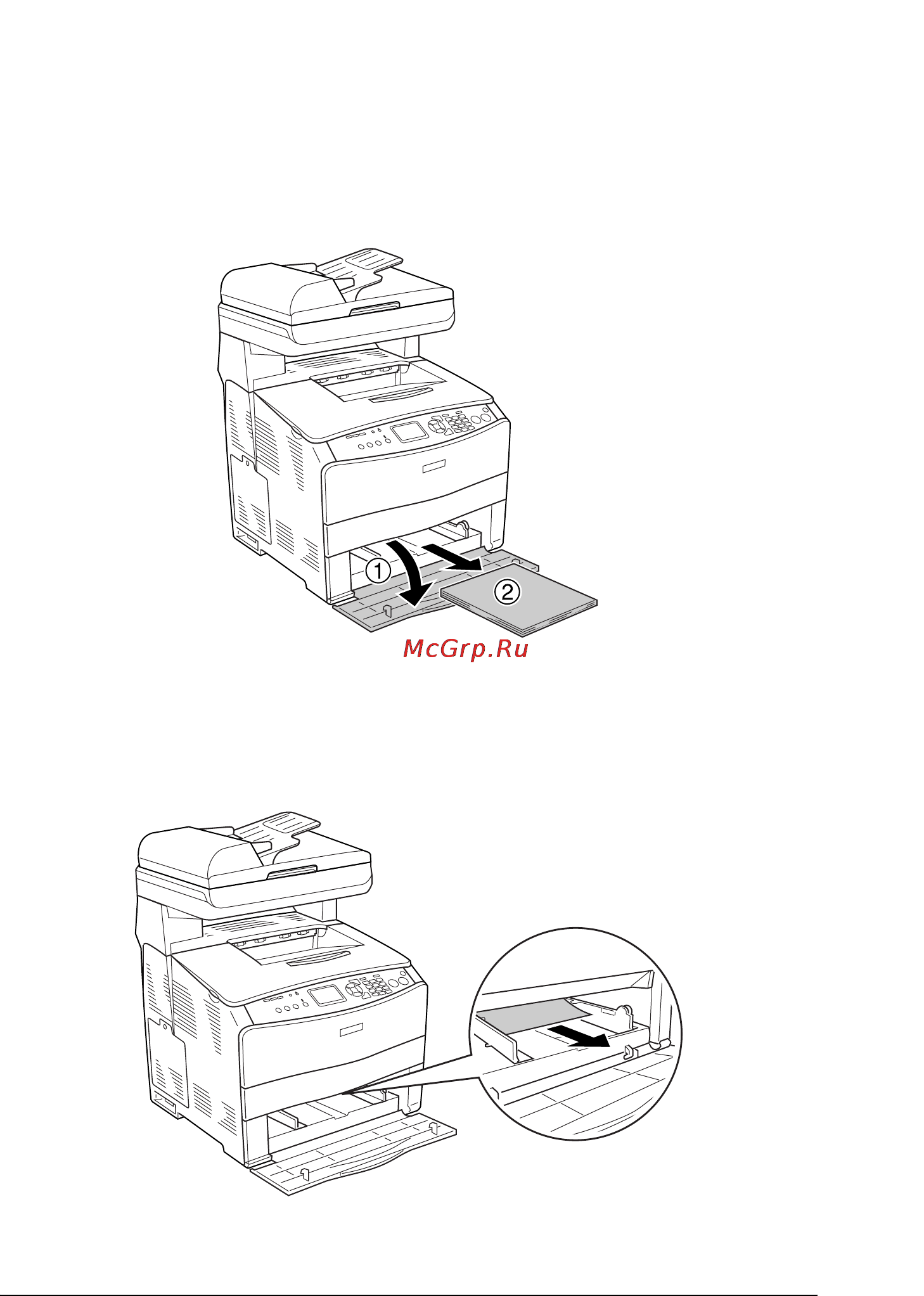 Epson AcuLaser CX11N [401/531] Замятие mp мц лоток