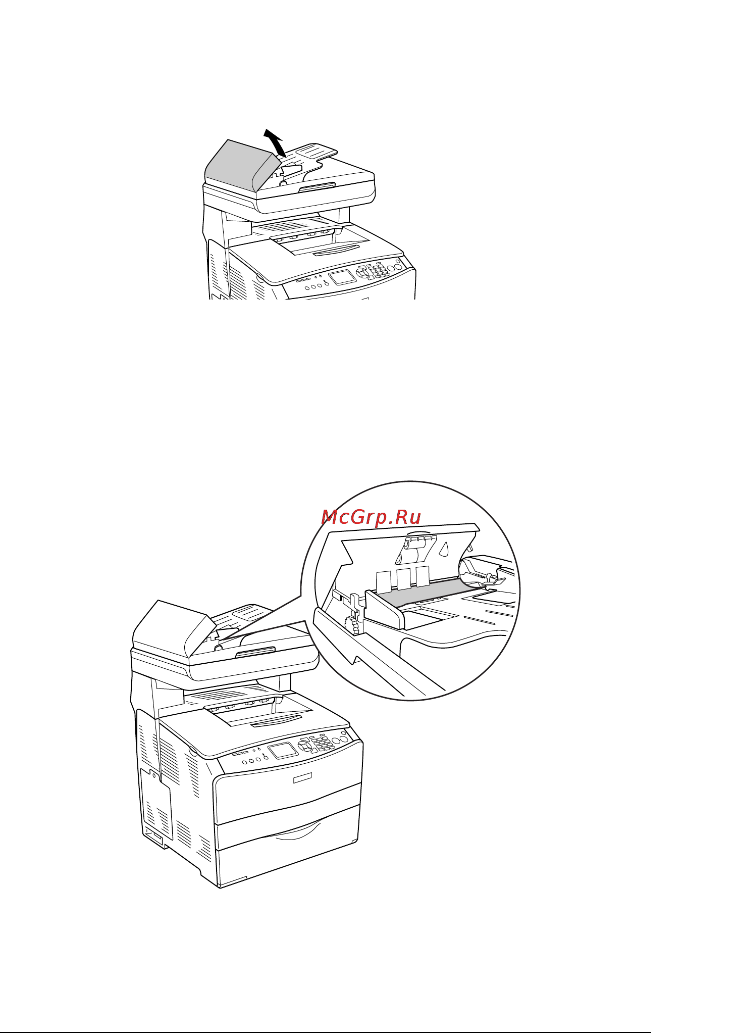 Epson AcuLaser CX11N [409/531] Бумага застряла в автоподатчике