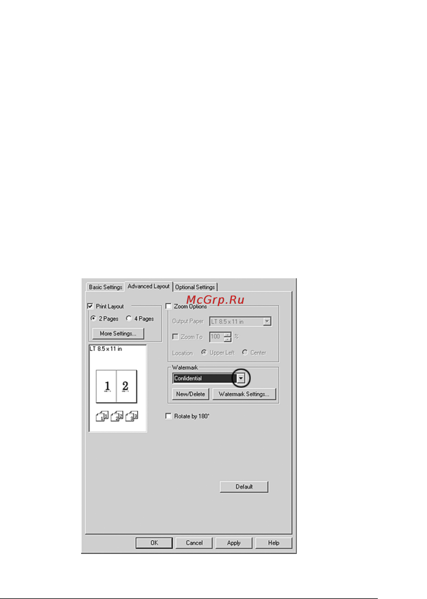 Epson AcuLaser CX11N [77/531] Использование водяных знаков
