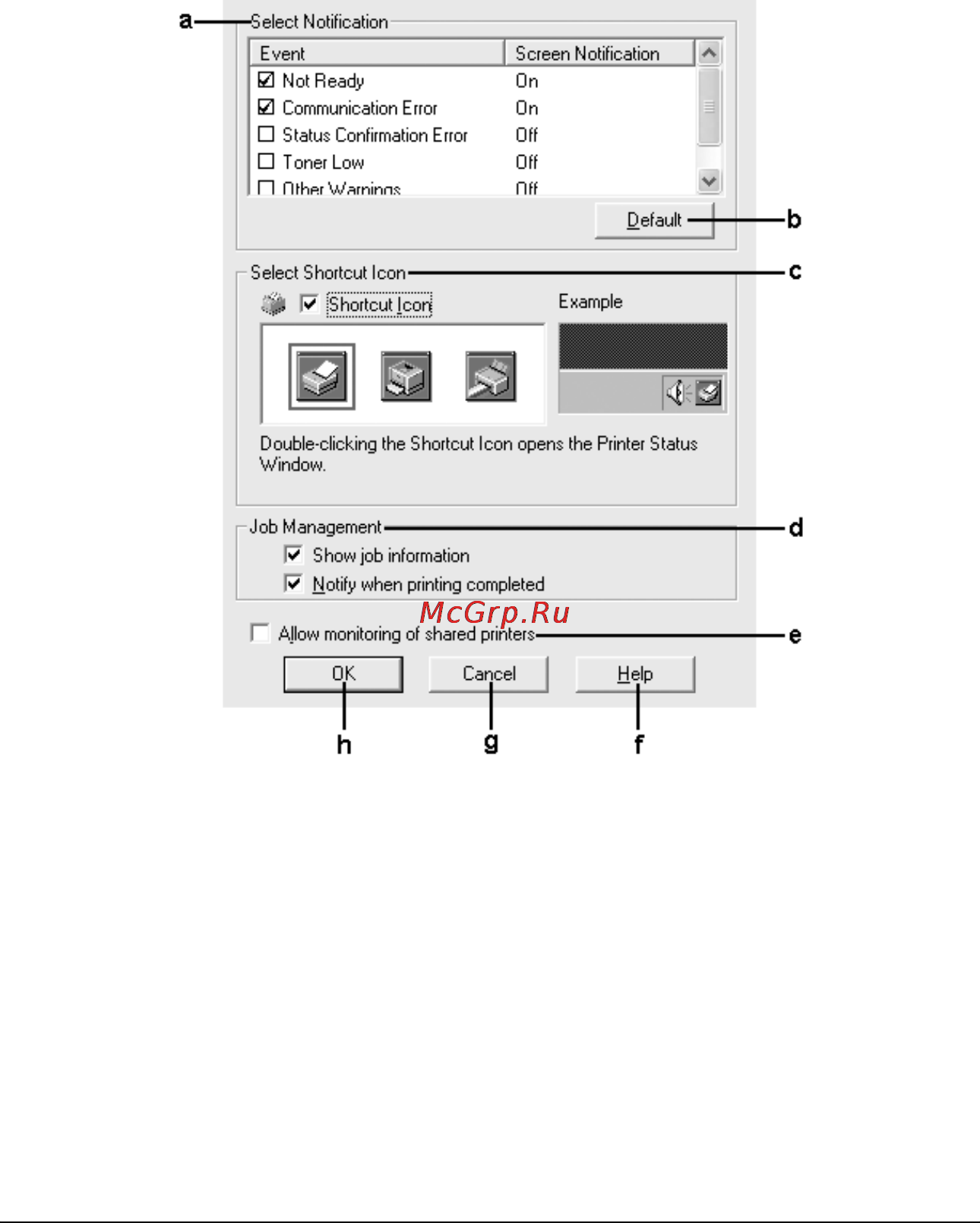 Epson AcuLaser CX11N [96/531] Настройка параметров контроля