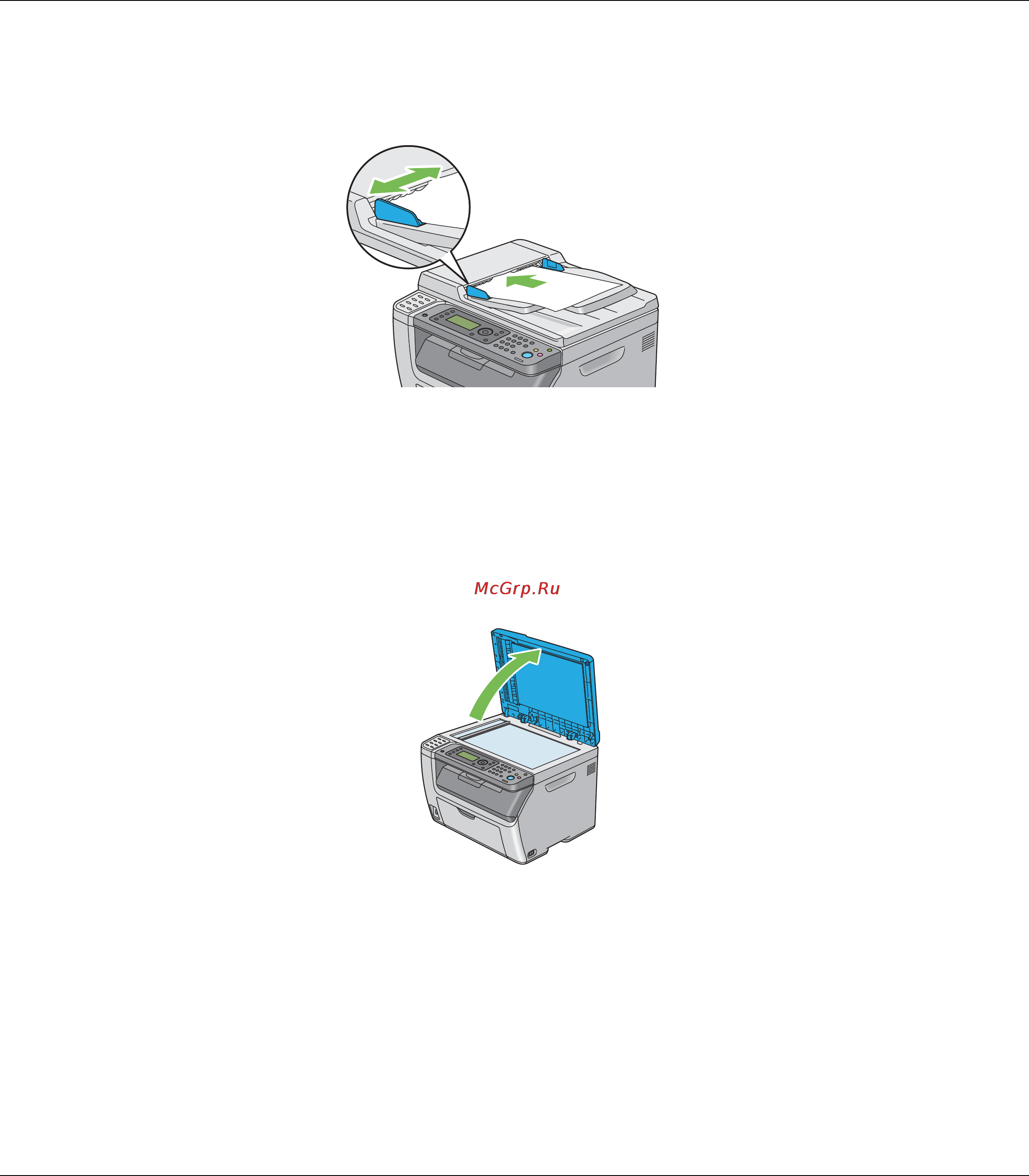 Epson AcuLaser CX17NF [239/418] Размещение оригинала на планшете