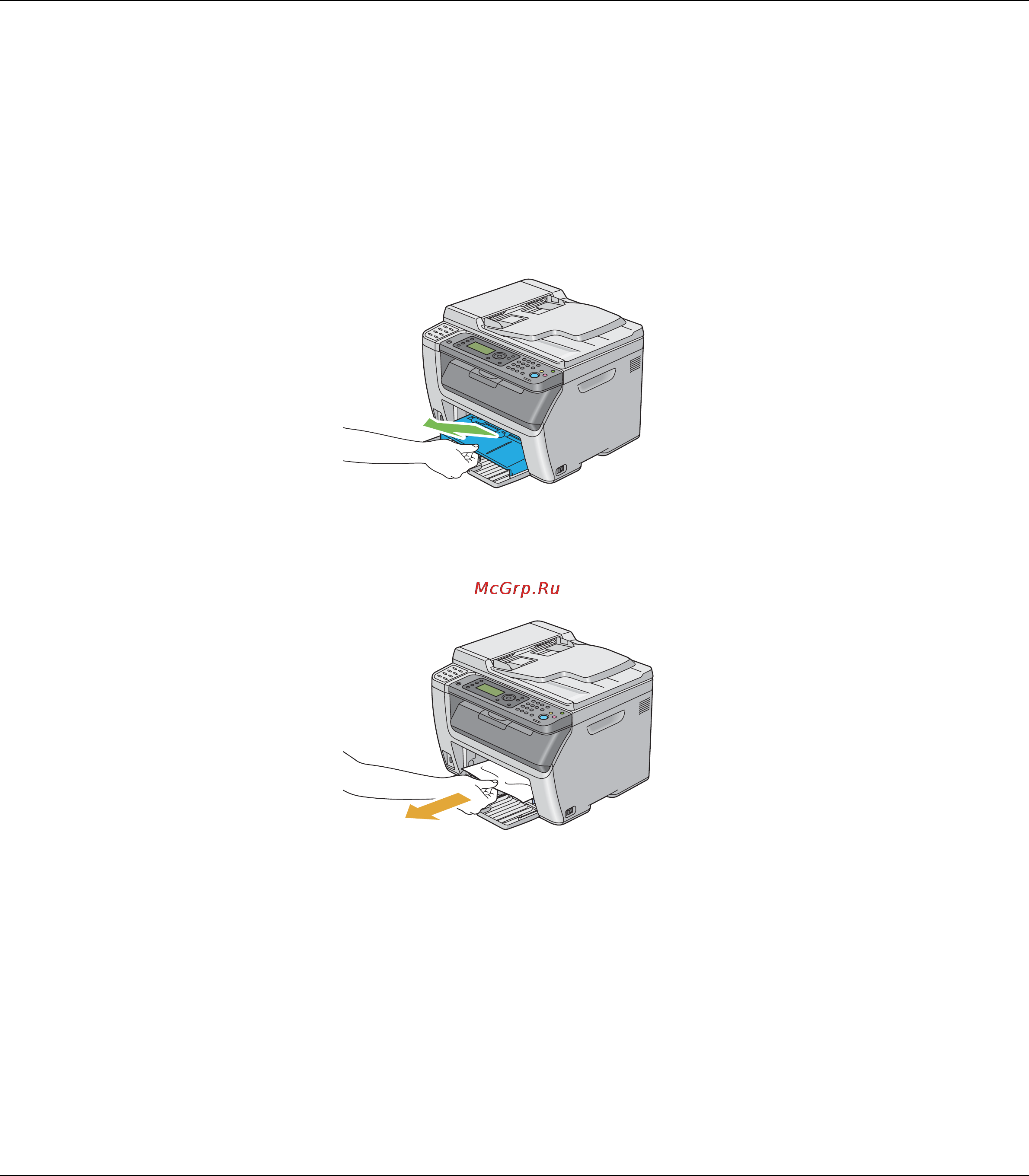 Epson AcuLaser CX17NF [334/418] Устранение замятий с лицевой стороны принтера