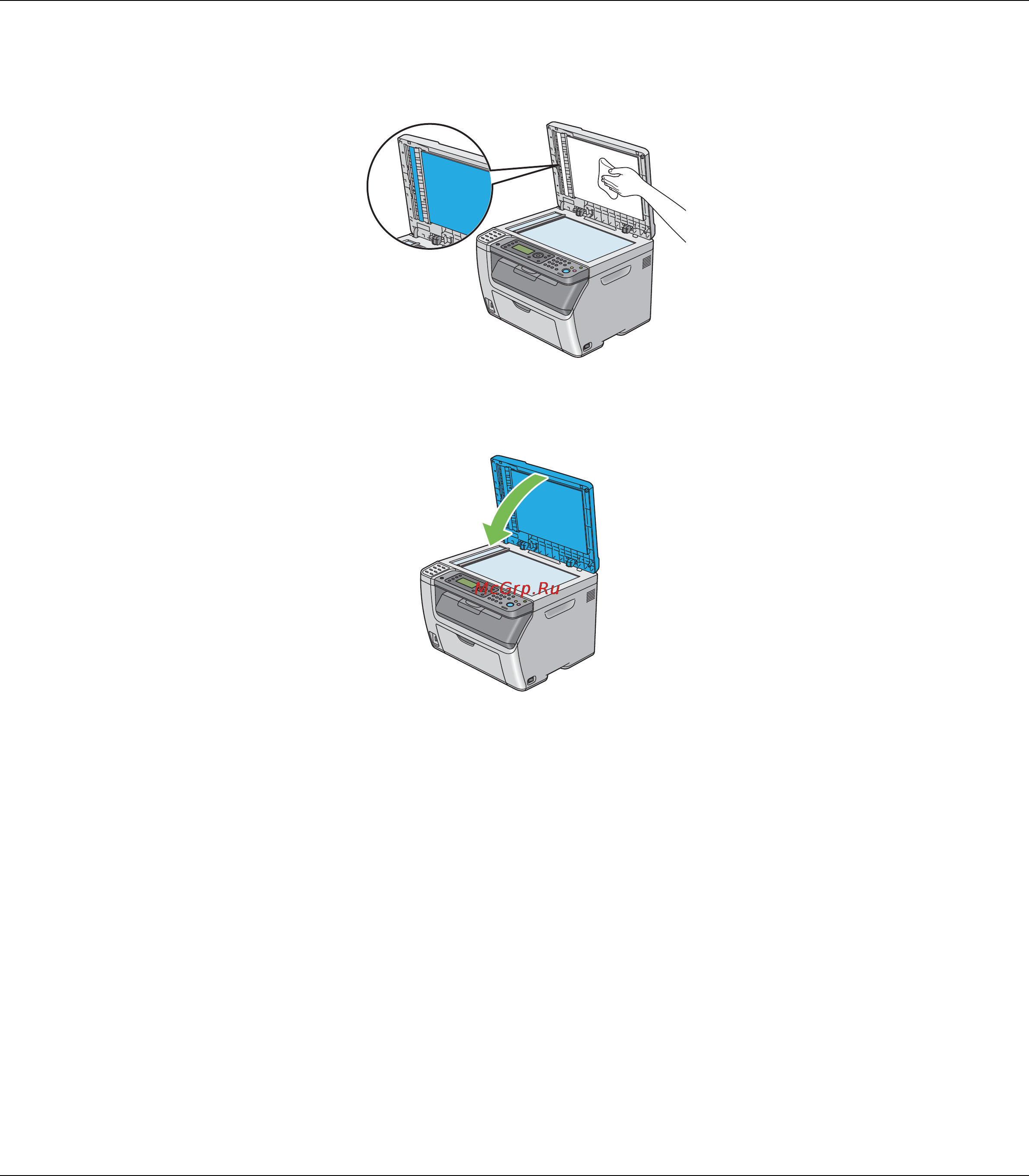 Epson AcuLaser CX17NF [388/418] Очистка подающего вала автоматического податчика документов adf только для epson aculaser cx17nf cx17wf