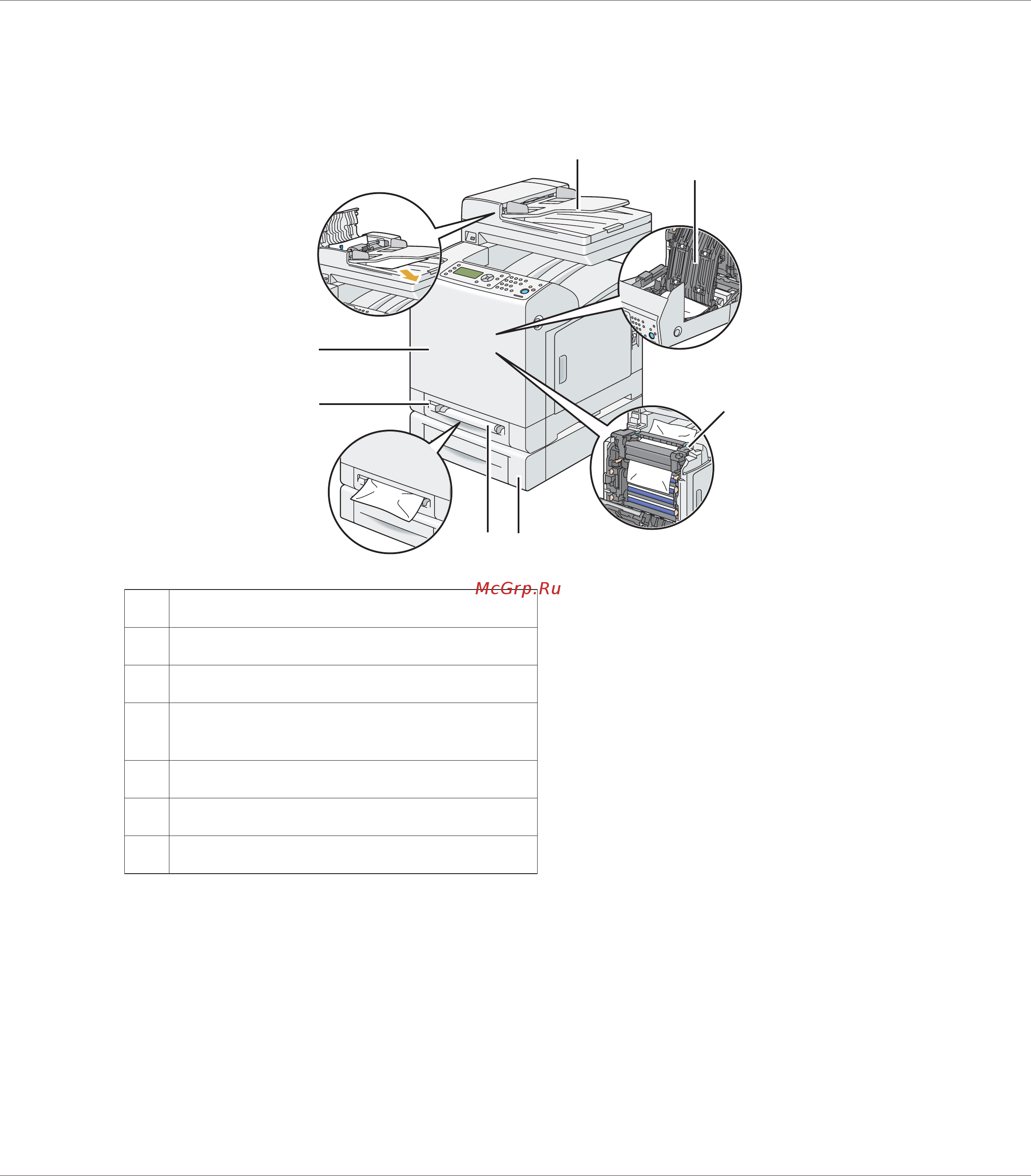 Epson AcuLaser CX29NF [334/501] Очистка замятий бумаги из adf