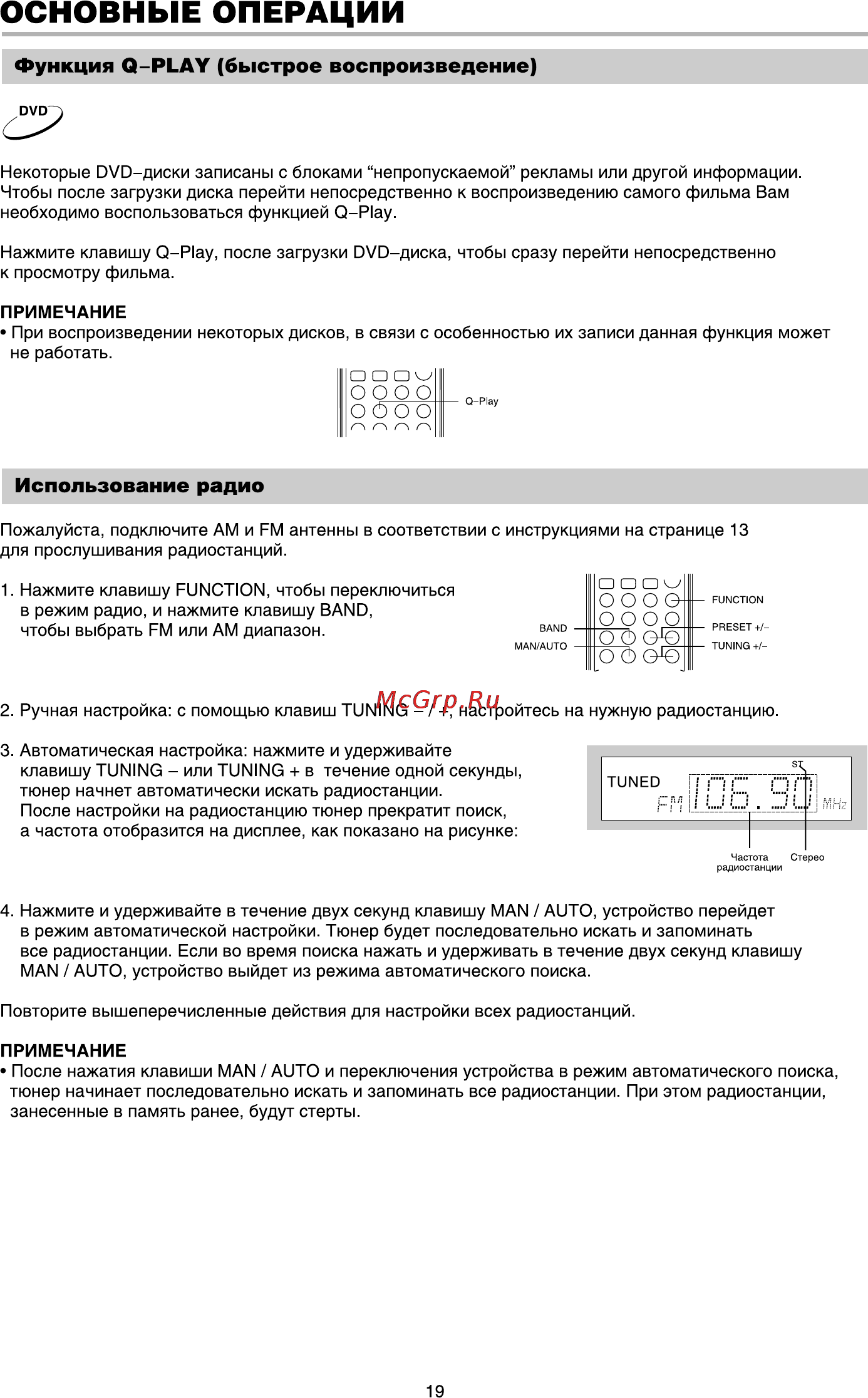 BBK DT9904S [21/45] Основные операции