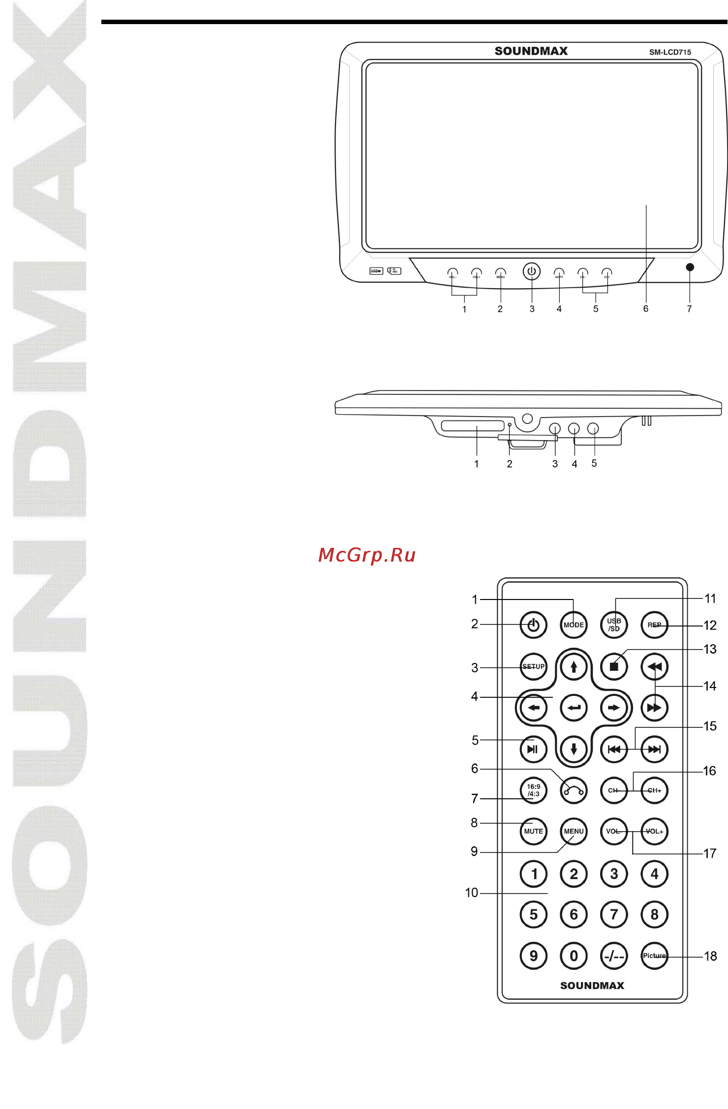 Soundmax SM-LCD715 Инструкция по эксплуатации онлайн [14/22] 49848