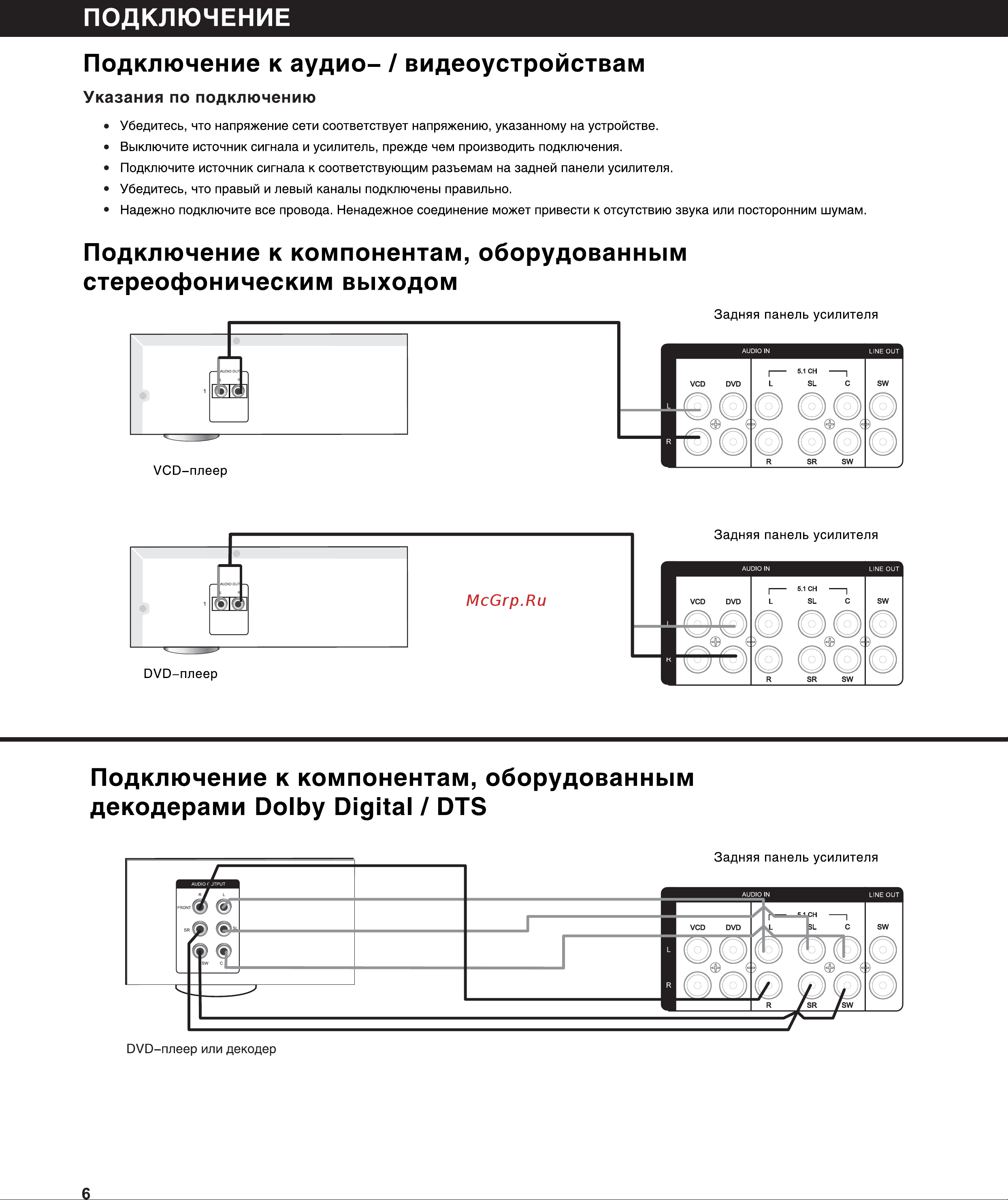 BBK AV100 [8/25] Подключение к аудио видеоустройствам
