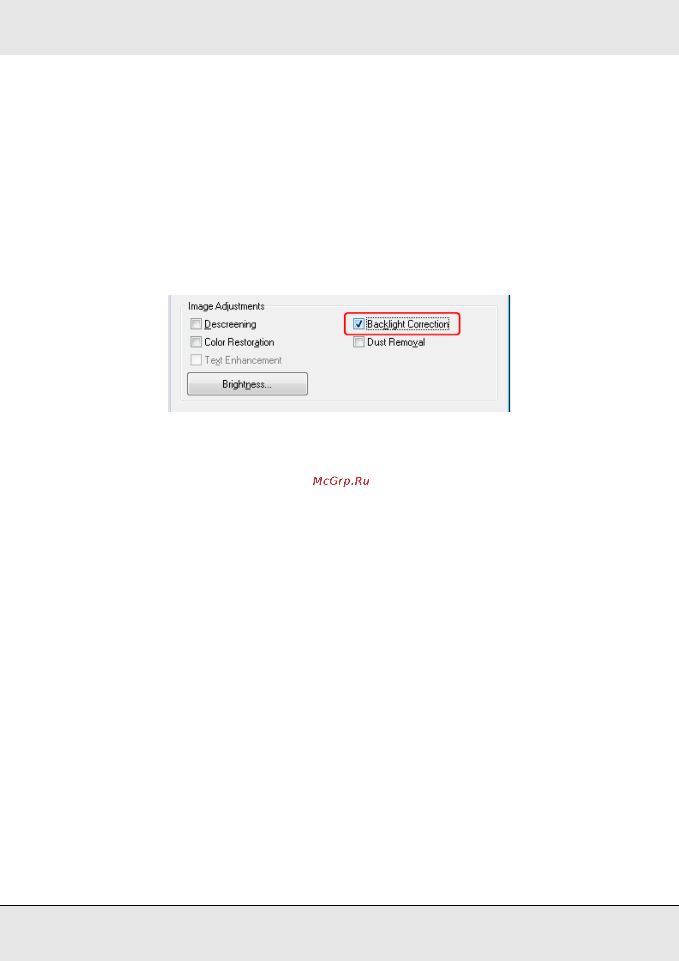 Epson GT-20000 [70/162] Функция backlight correction коррекция фона в режиме professional профессиональный