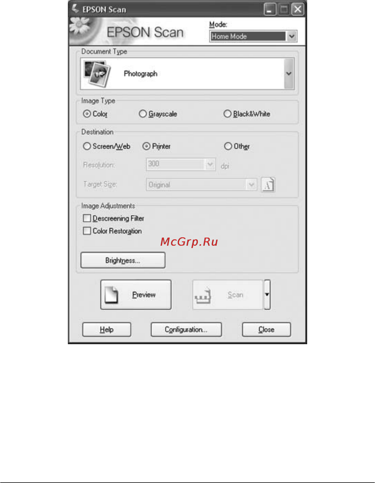 Epson GT-2500 [82/194] Выполнение основных настроек