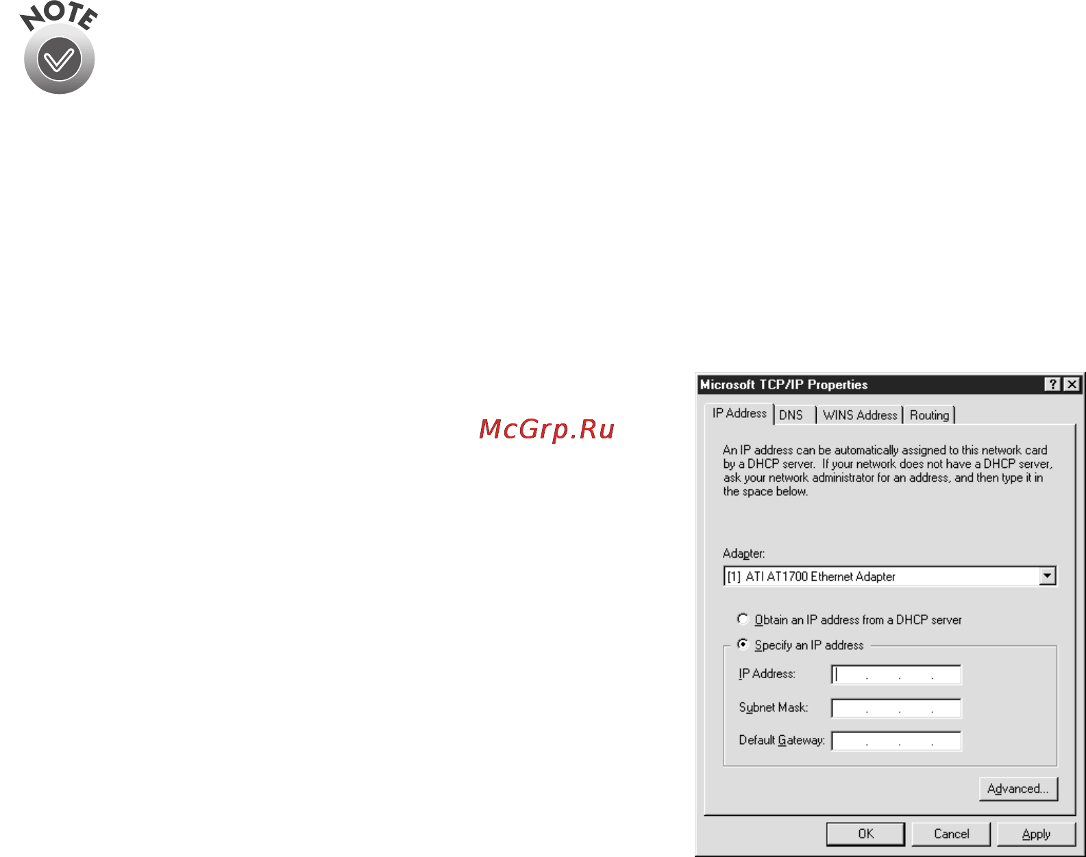 Epson GT-30000 [133/148] Assigning an ip address on windows nt 4