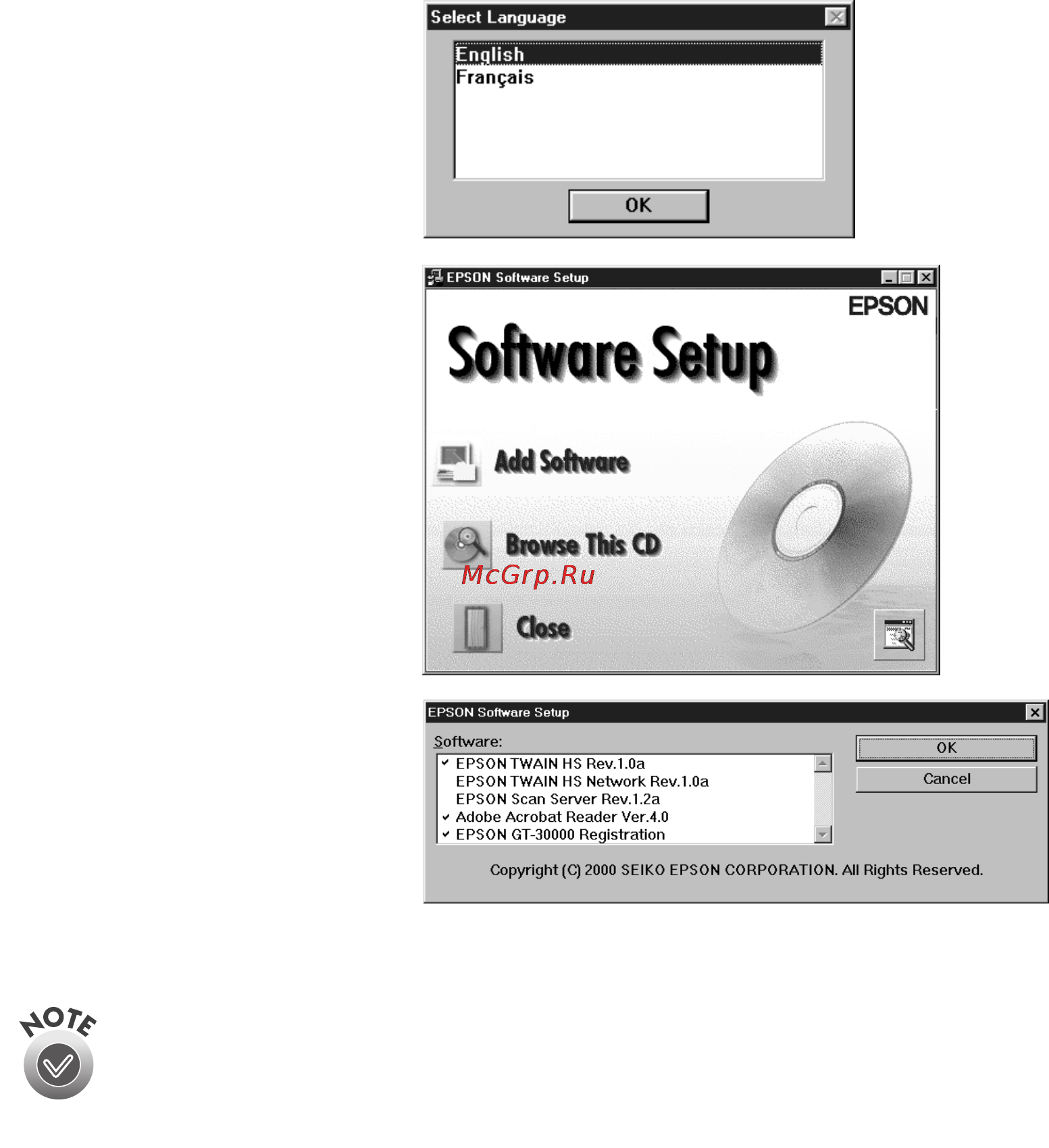 Epson GT-30000 [49/148] Installing other software on your cd rom