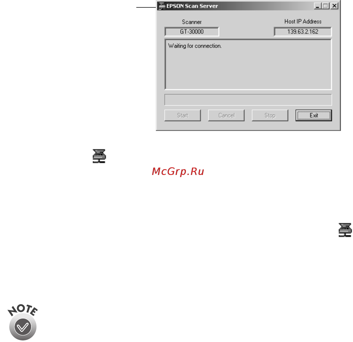 Epson GT-30000 [97/148] Changing the scanner server start up mode