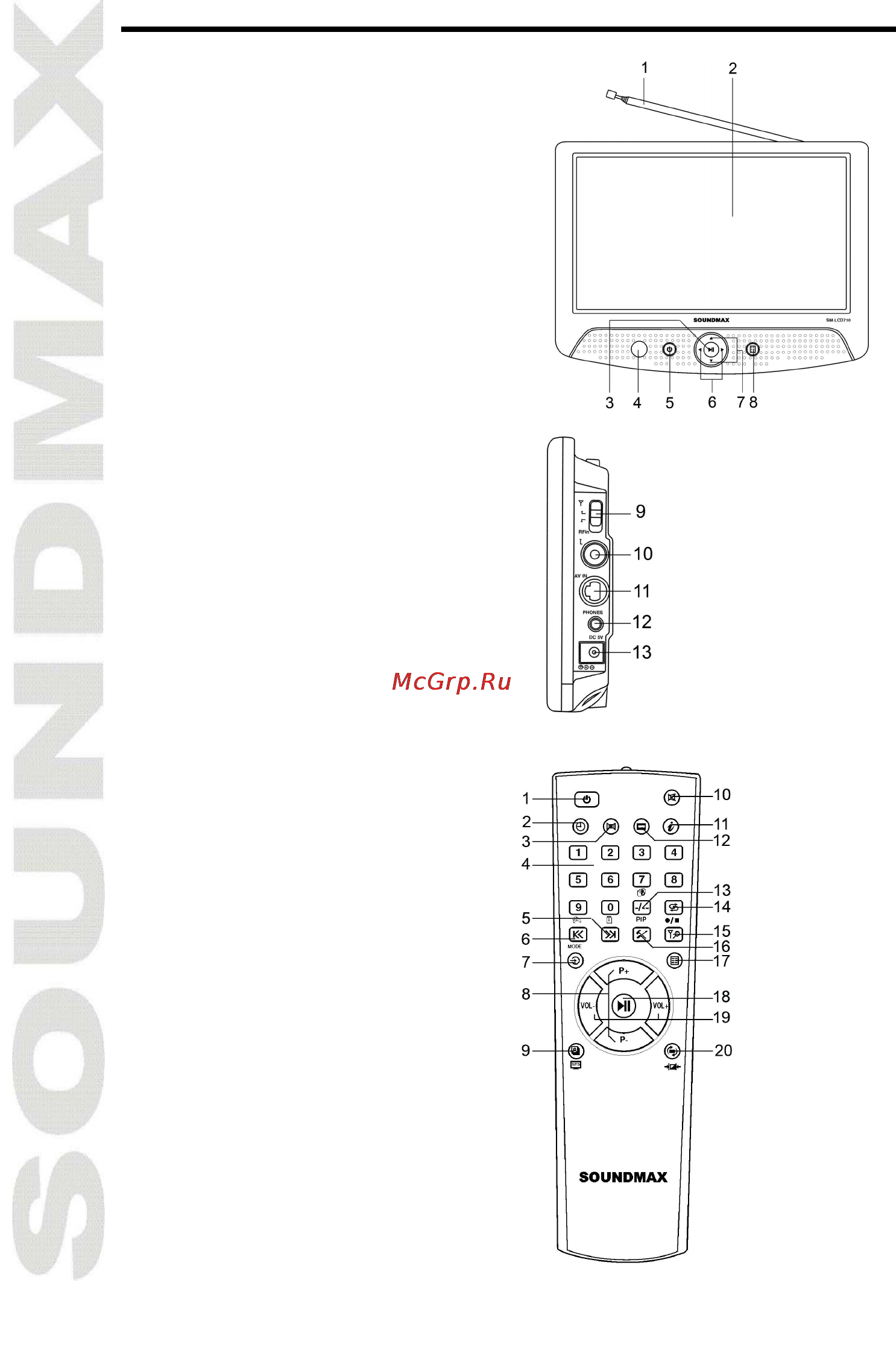 Soundmax SM-LCD710 [4/19] Description