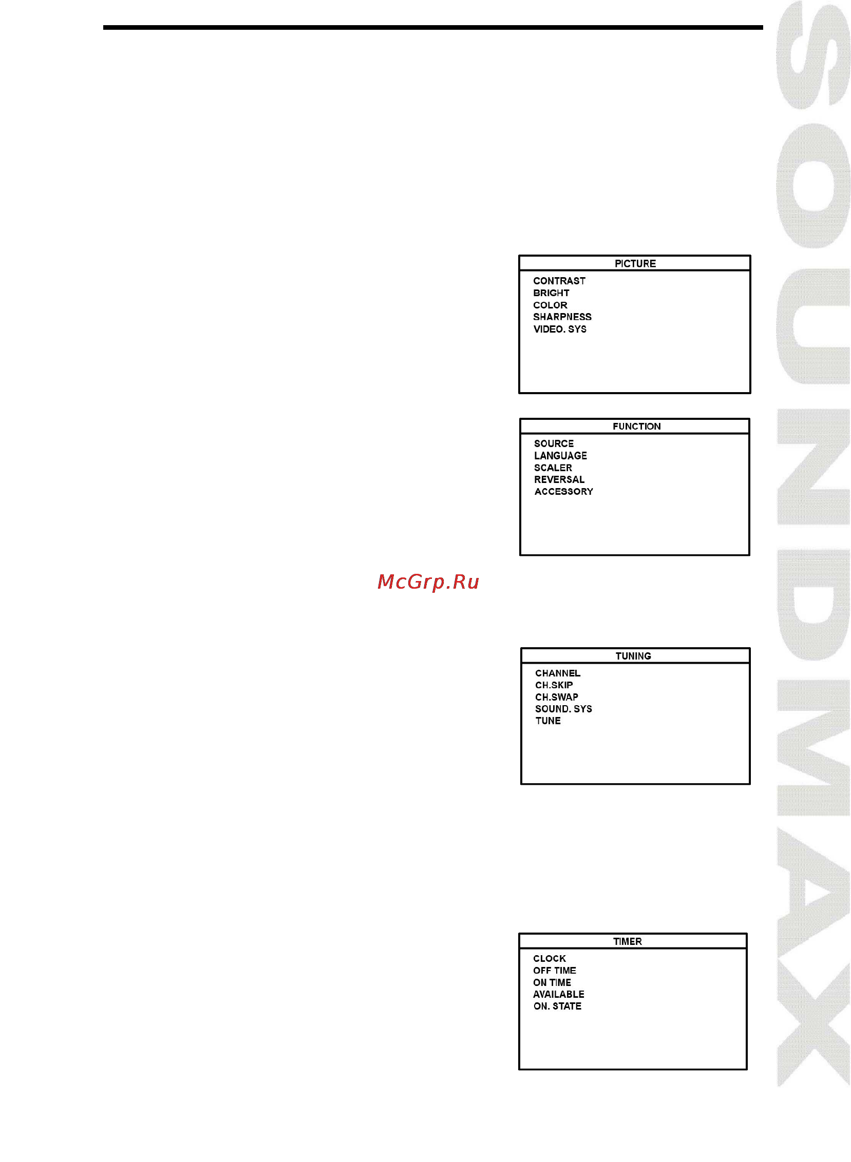 Soundmax SM-LCD710 [7/19] Menu operation