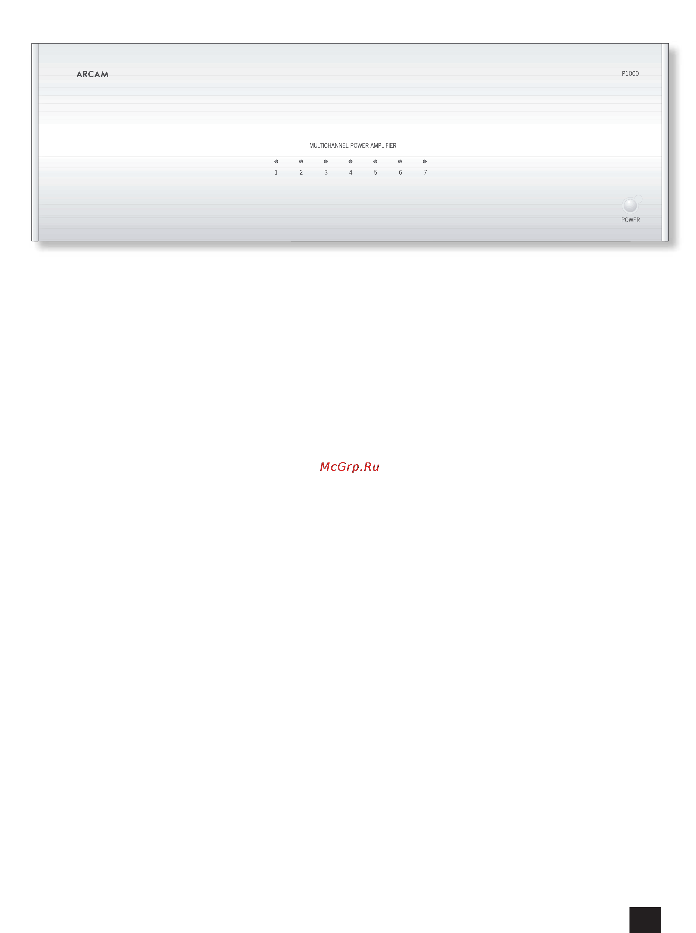 Arcam P1000 [5/11] Управление