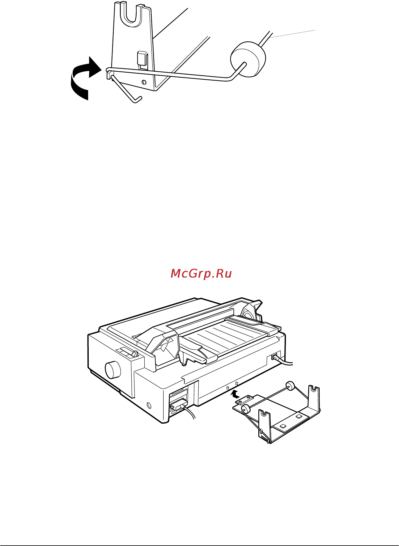 Epson FX-980 [212/264] Установка держателя для рулонной бумаги