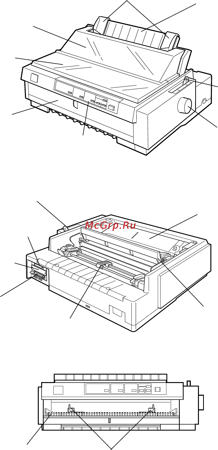 Epson FX-980 [263/264] Элементы принтера