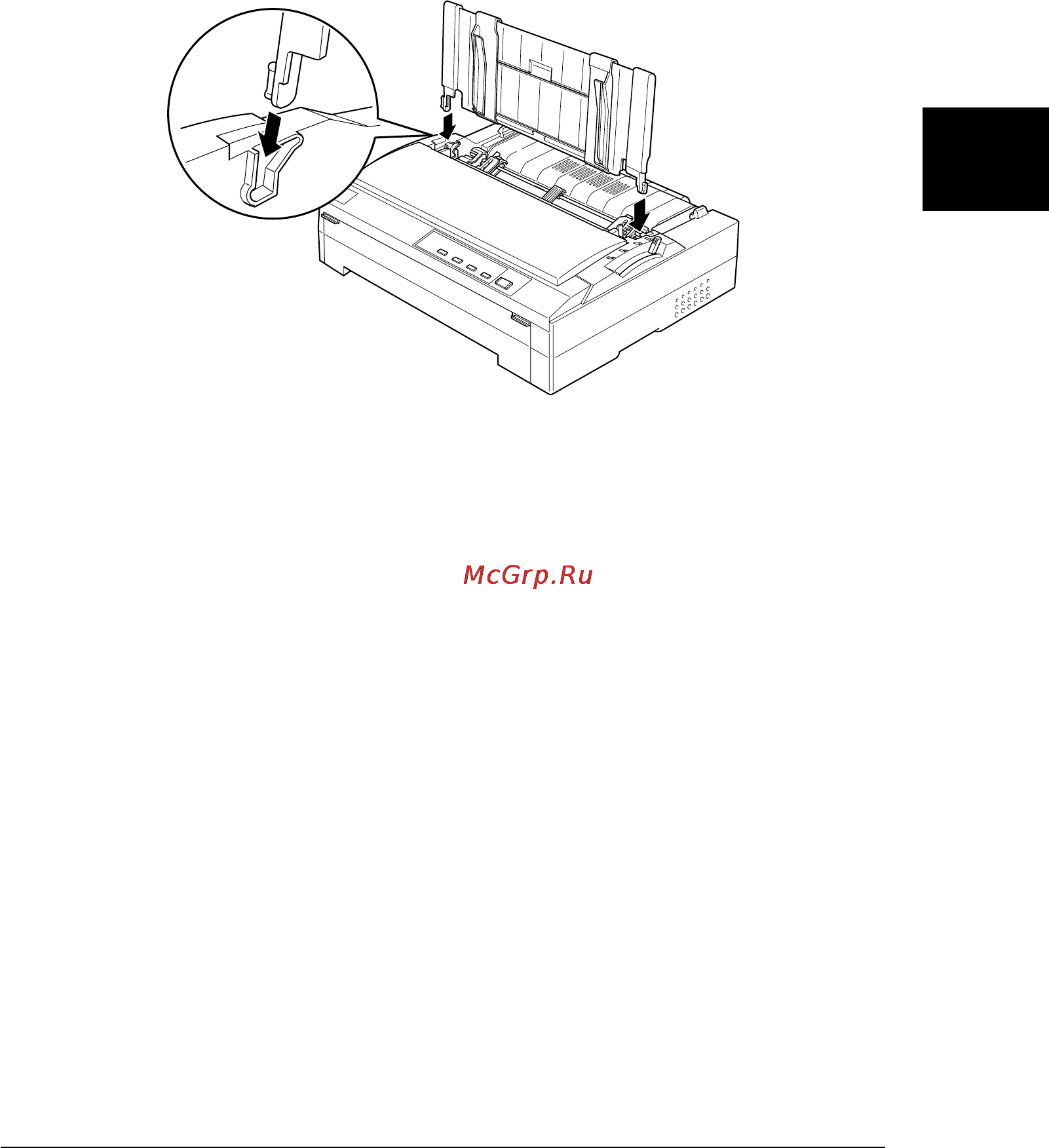 Epson FX-880 [106/221] Установка бумагонаправляющей панели