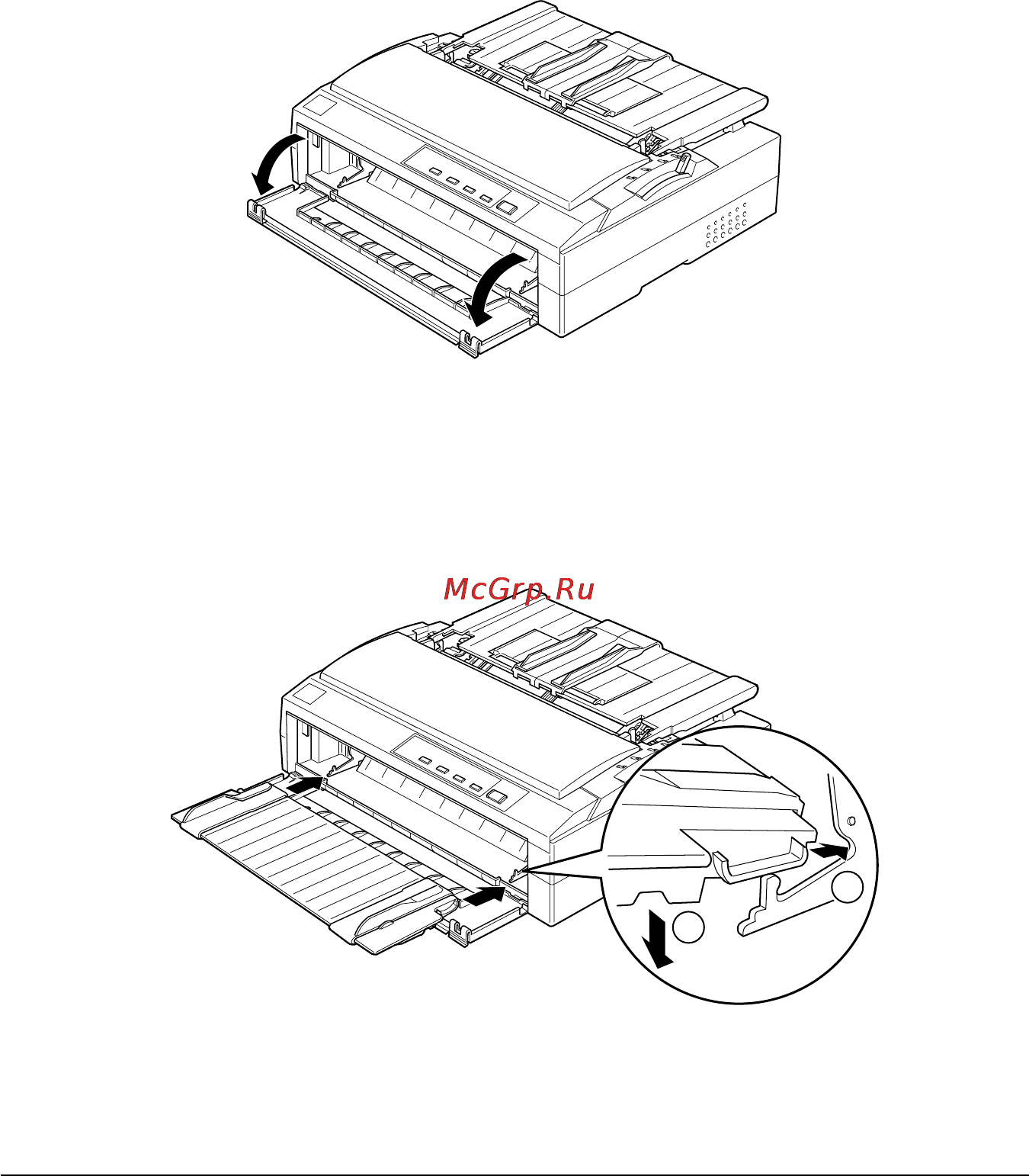 Epson FX-880 [165/221] Установка передней листонаправляющей или передней бумагонаправляющей панели