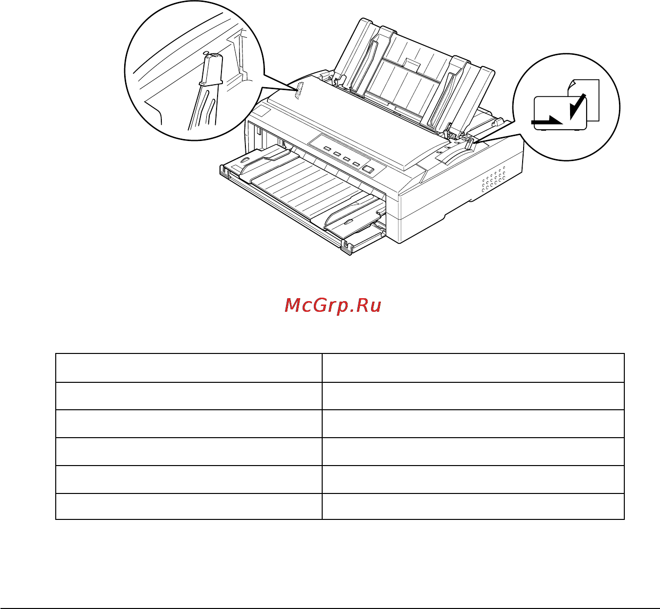 Epson FX-880 [167/221] Загрузка бумаги в переднюю листонаправляющую или переднюю бумагонаправляющую панель