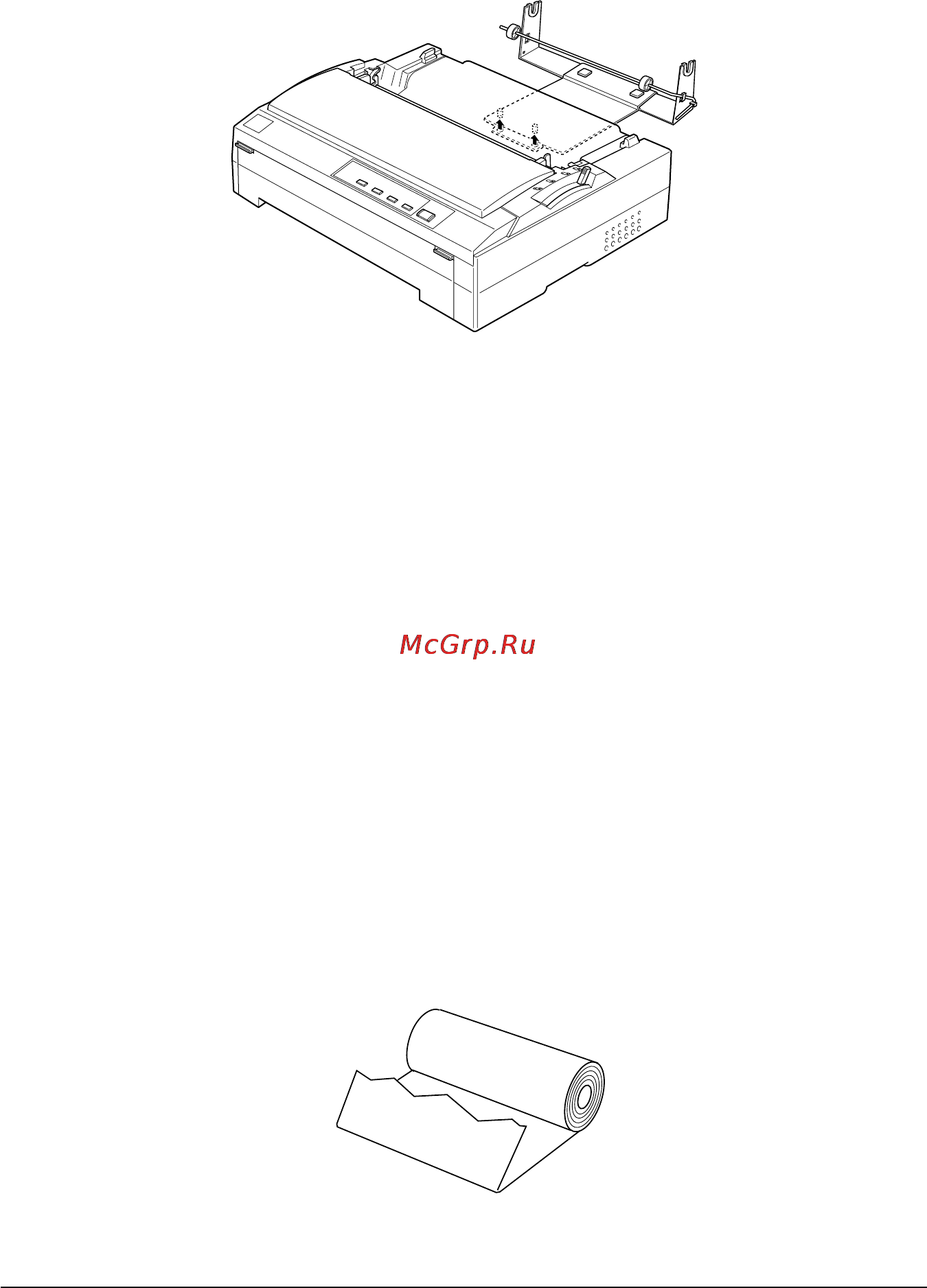 Epson FX-880 [171/221] Загрузка рулона бумаги