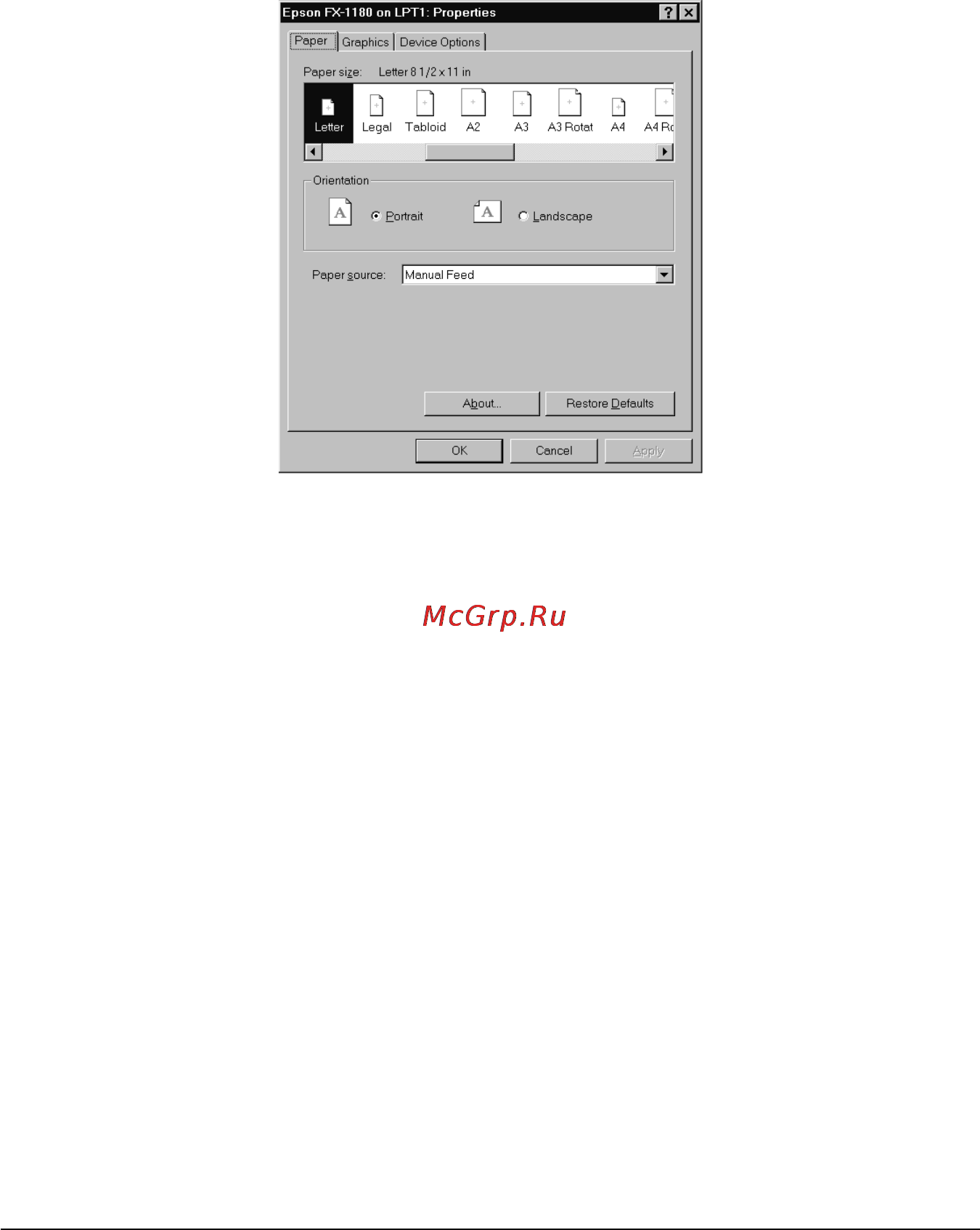 Epson FX-880 [45/221] Доступ к драйверу принтера через start пуск меню