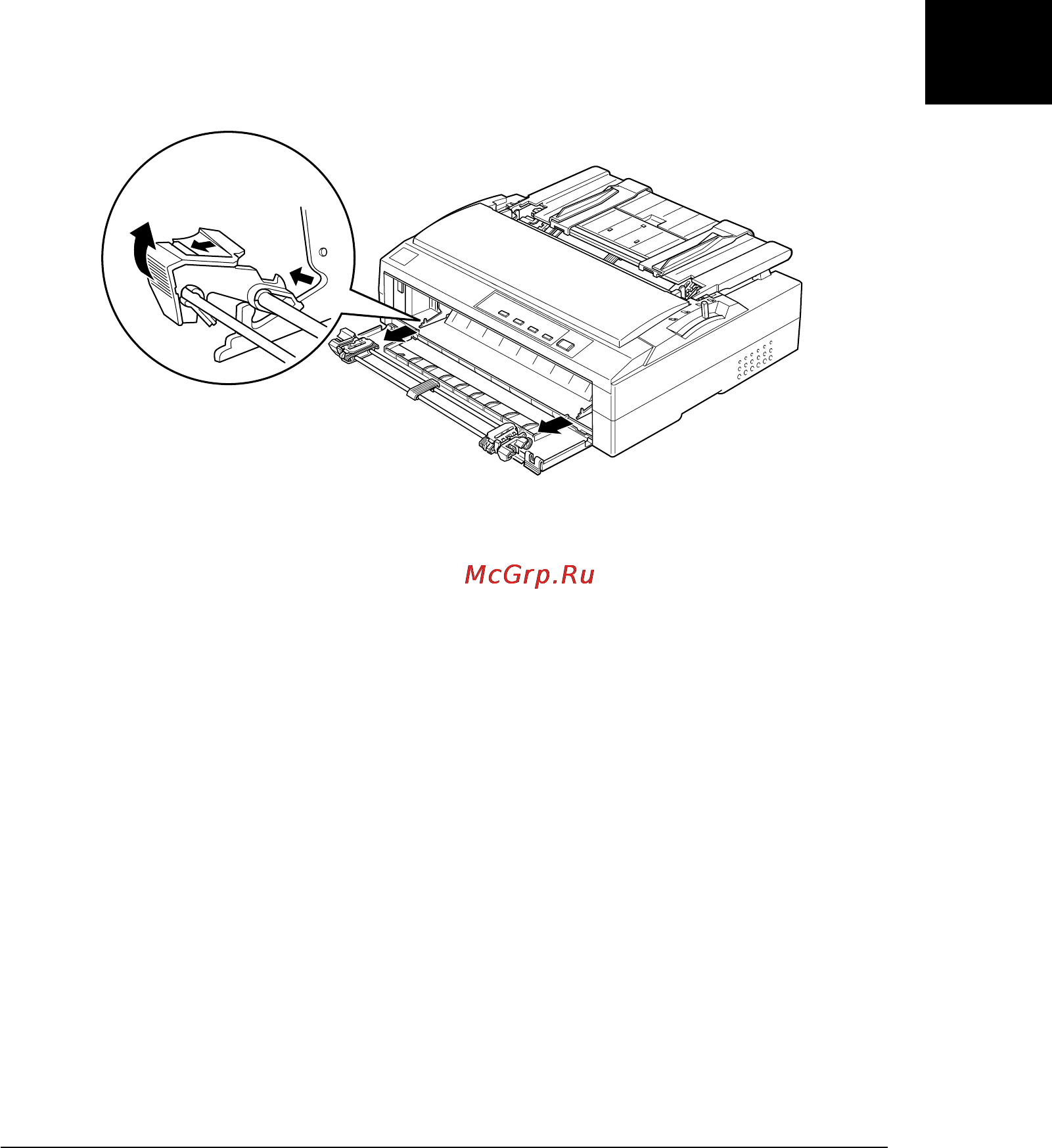 Epson FX-880 [76/221] Использование трактора в задней толкающей позиции