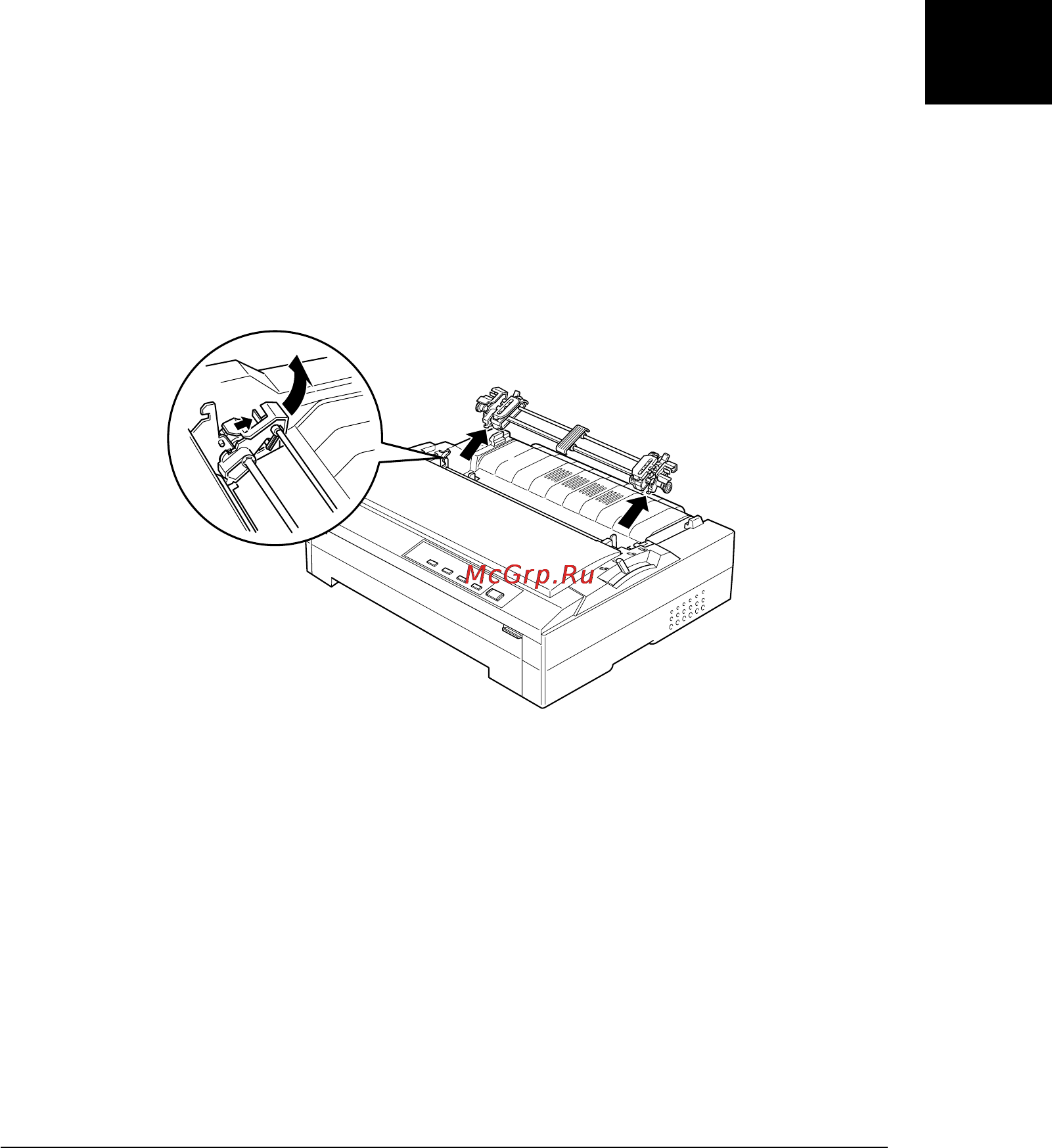 Epson FX-880 [82/221] Удаление трактора из задней толкающей позиции