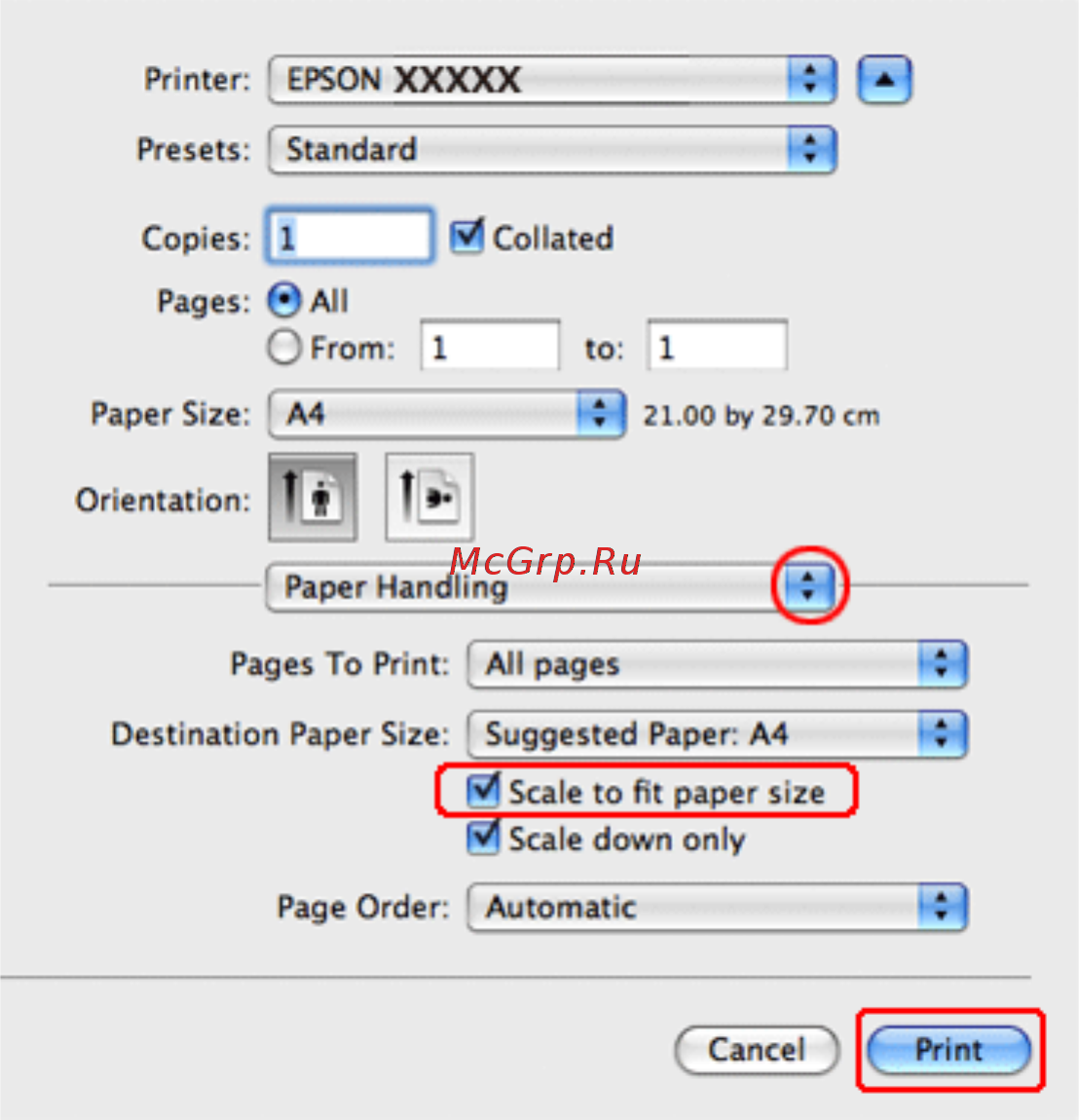 Epson WorkForce Pro WP-4515DN [56/205] Настройки драйвера в mac os x 10 или 10
