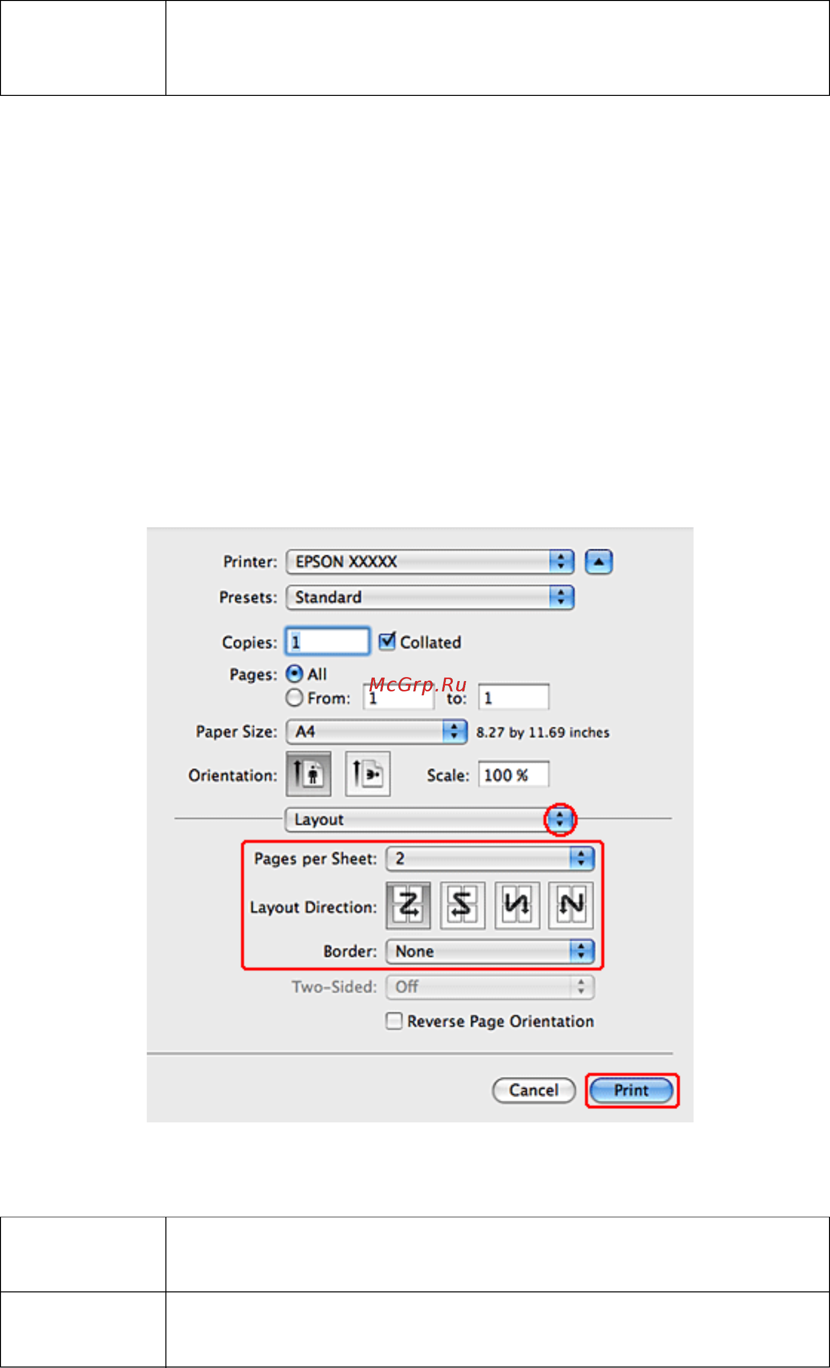 Epson WorkForce Pro WP-4515DN [59/205] Настройки драйвера в mac os x 10 или 10