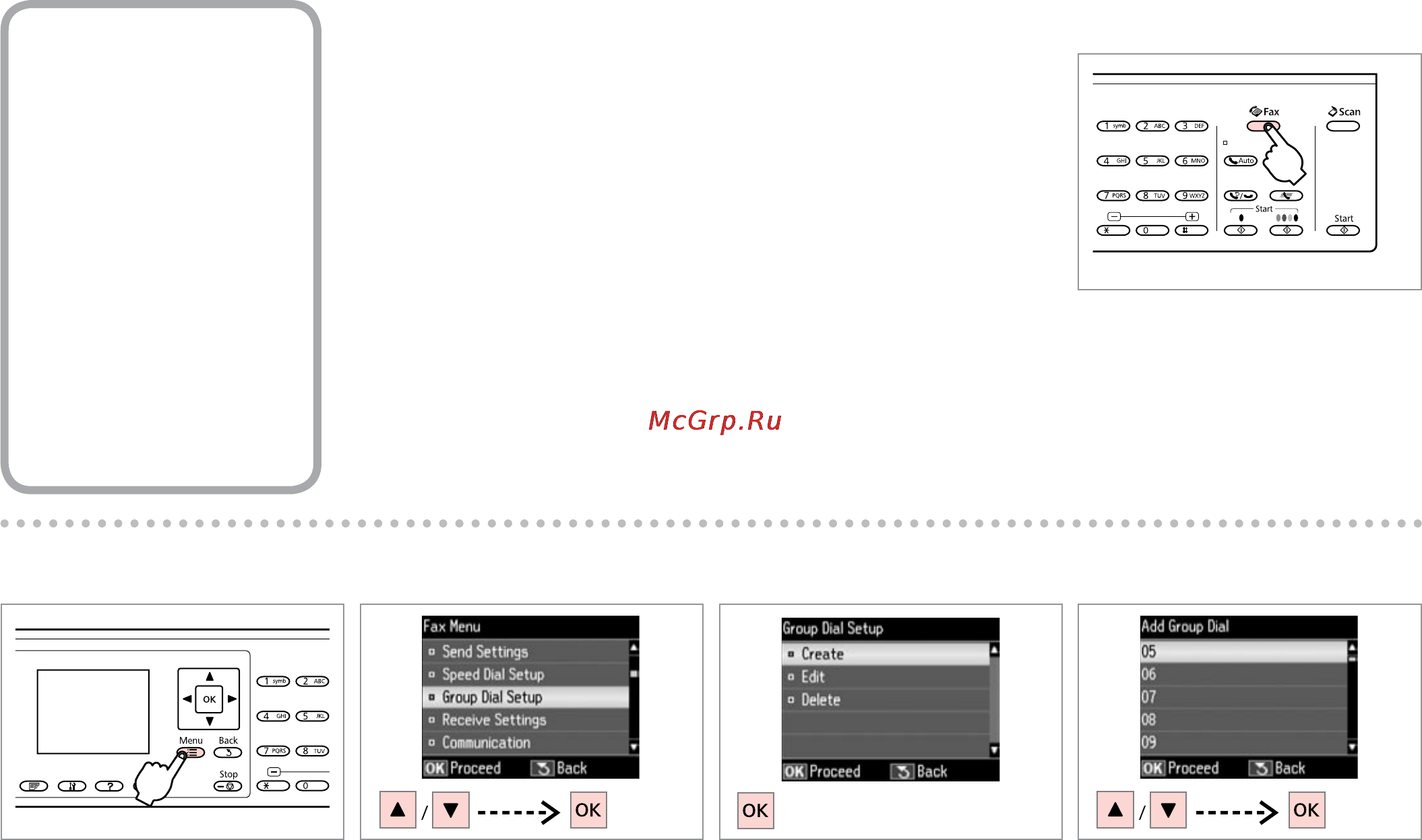 Epson WorkForce WF-7525 [68/144] Setting up group dial entries